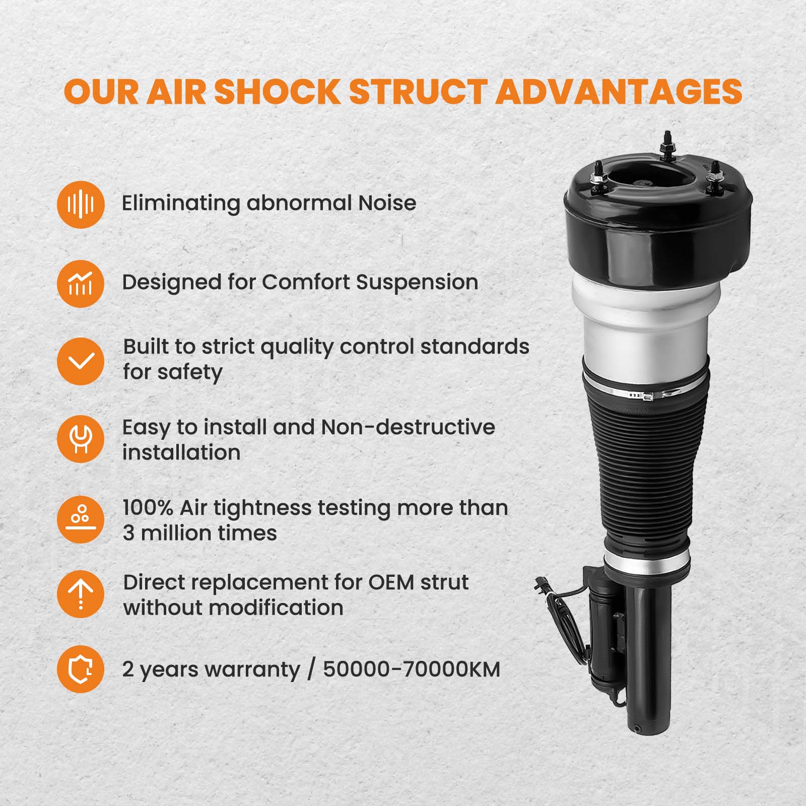 Air Suspension Shock Strut for Mercedes S-Class Front W221 S550 S400 S600 07-13