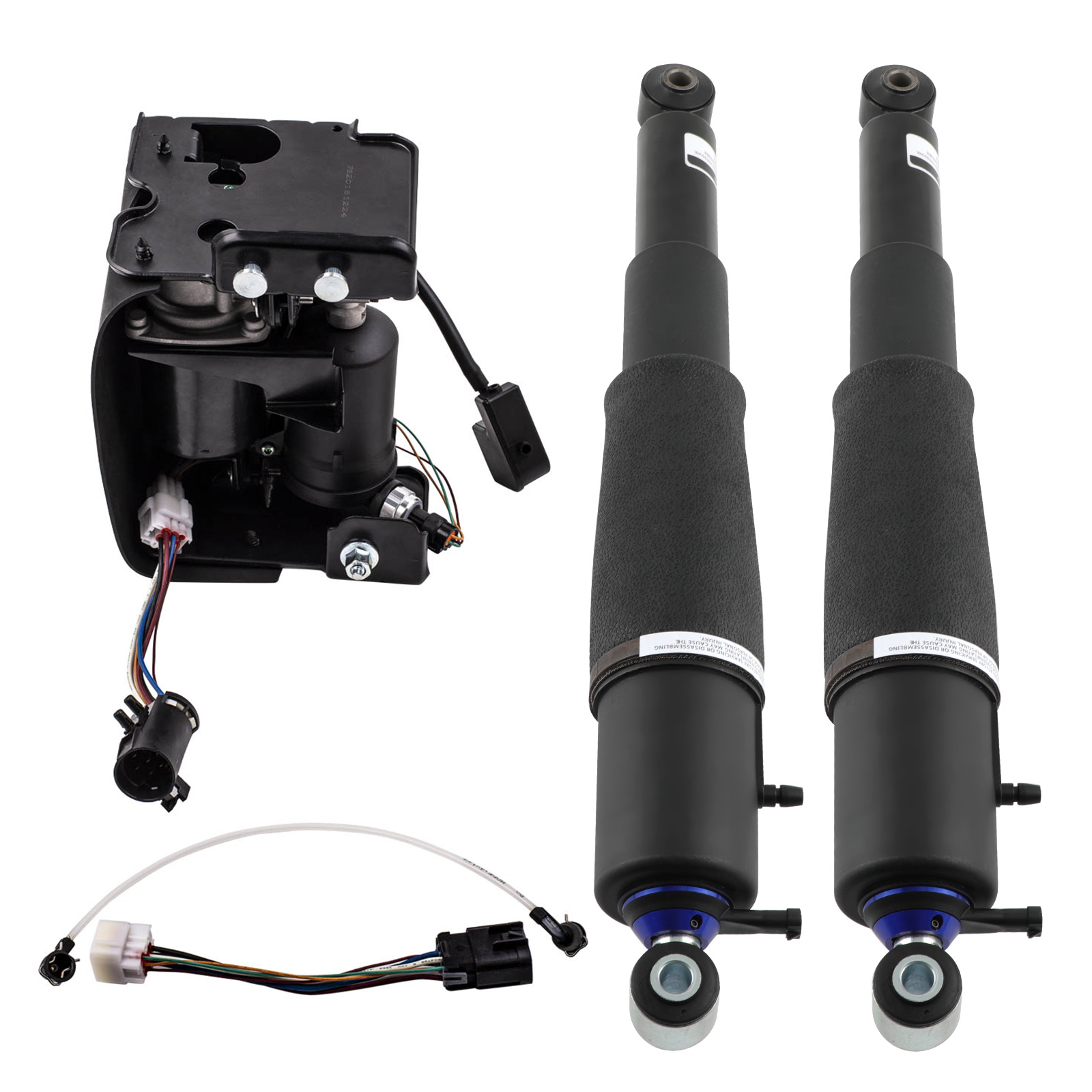 Pair Rear Air Shocks & Compressor Kit For Escalade Suburban