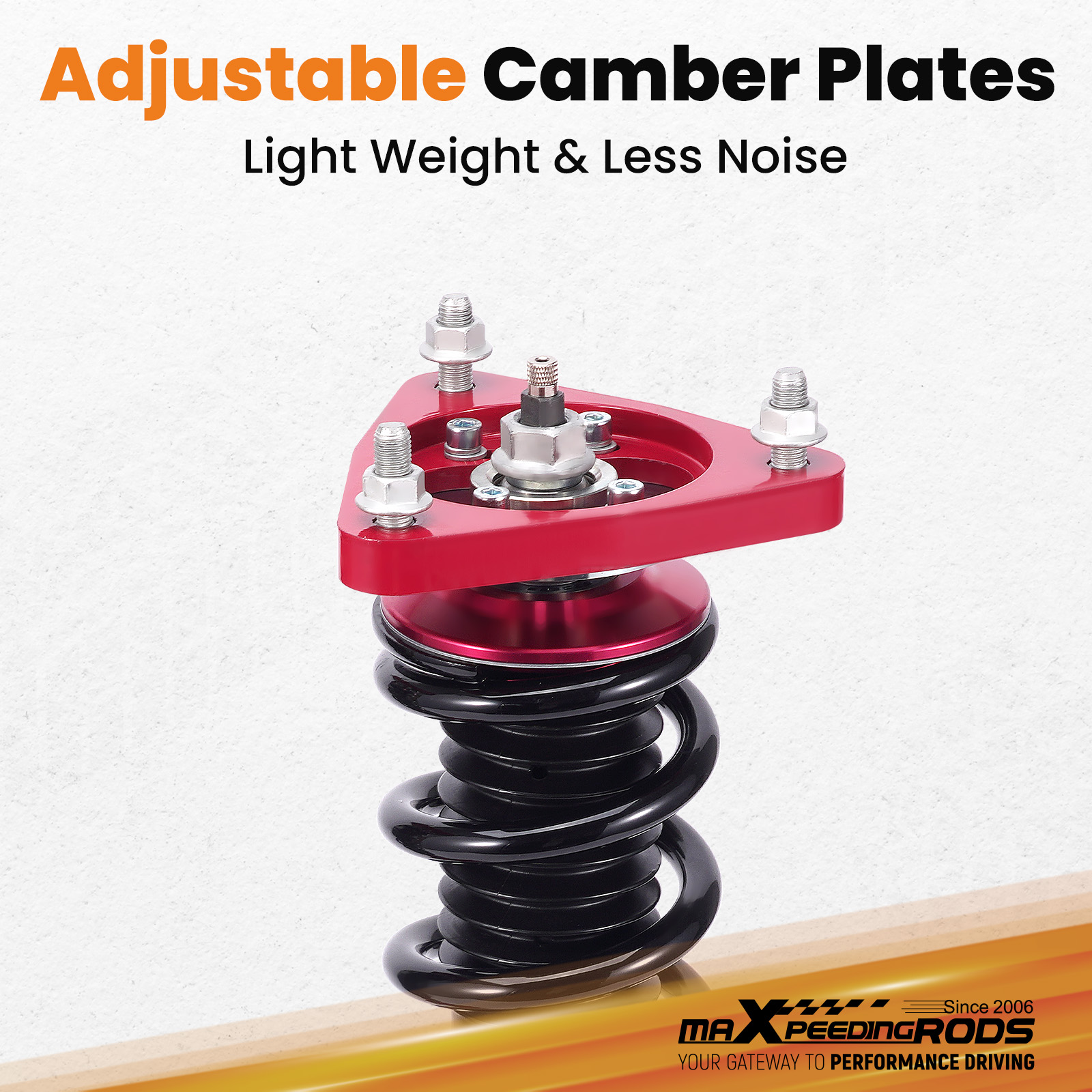 Camber Plate with Pillow Ball Mount Provides More Precise Feel From Suspension And Steering