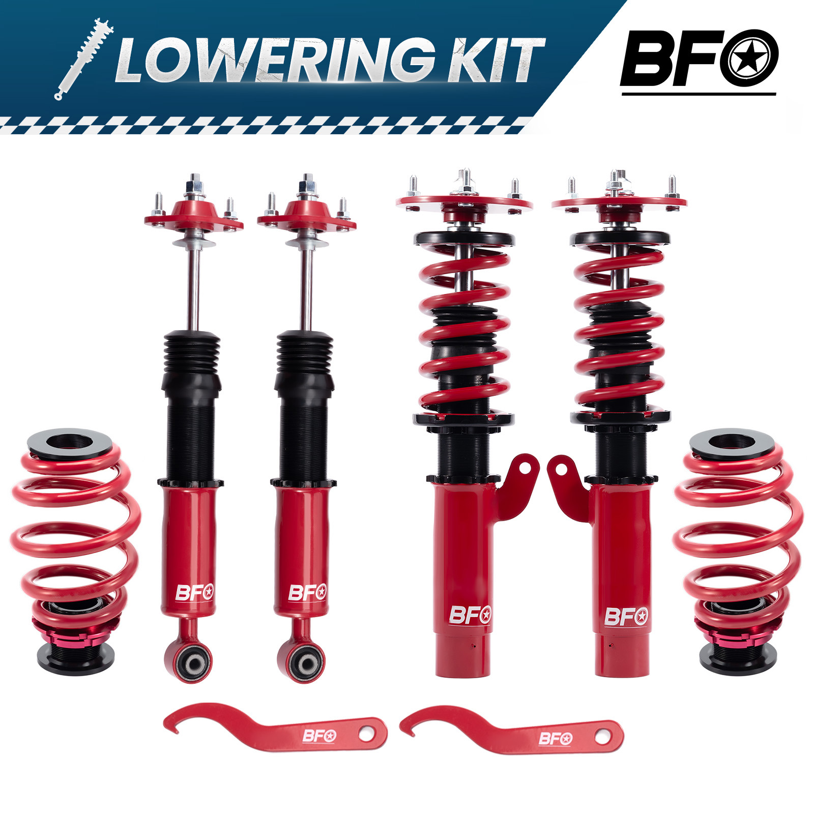 KUKUPN 調整可能なコイルオーバーサスペンションキット 3シリーズ E46