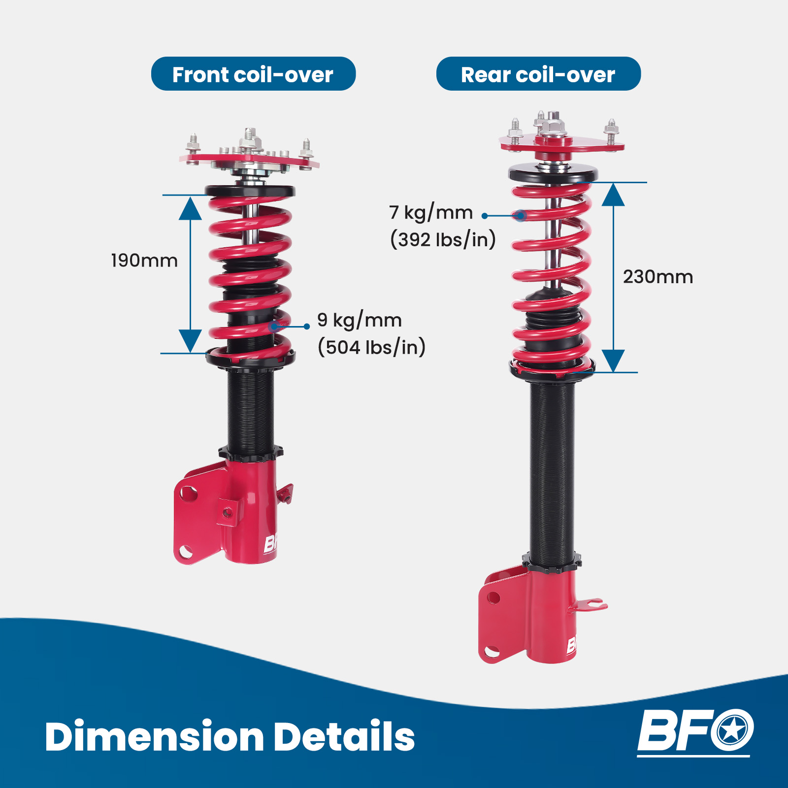 Full Adjustable Damping Coilover Coilovers Suspension Shock for Subaru