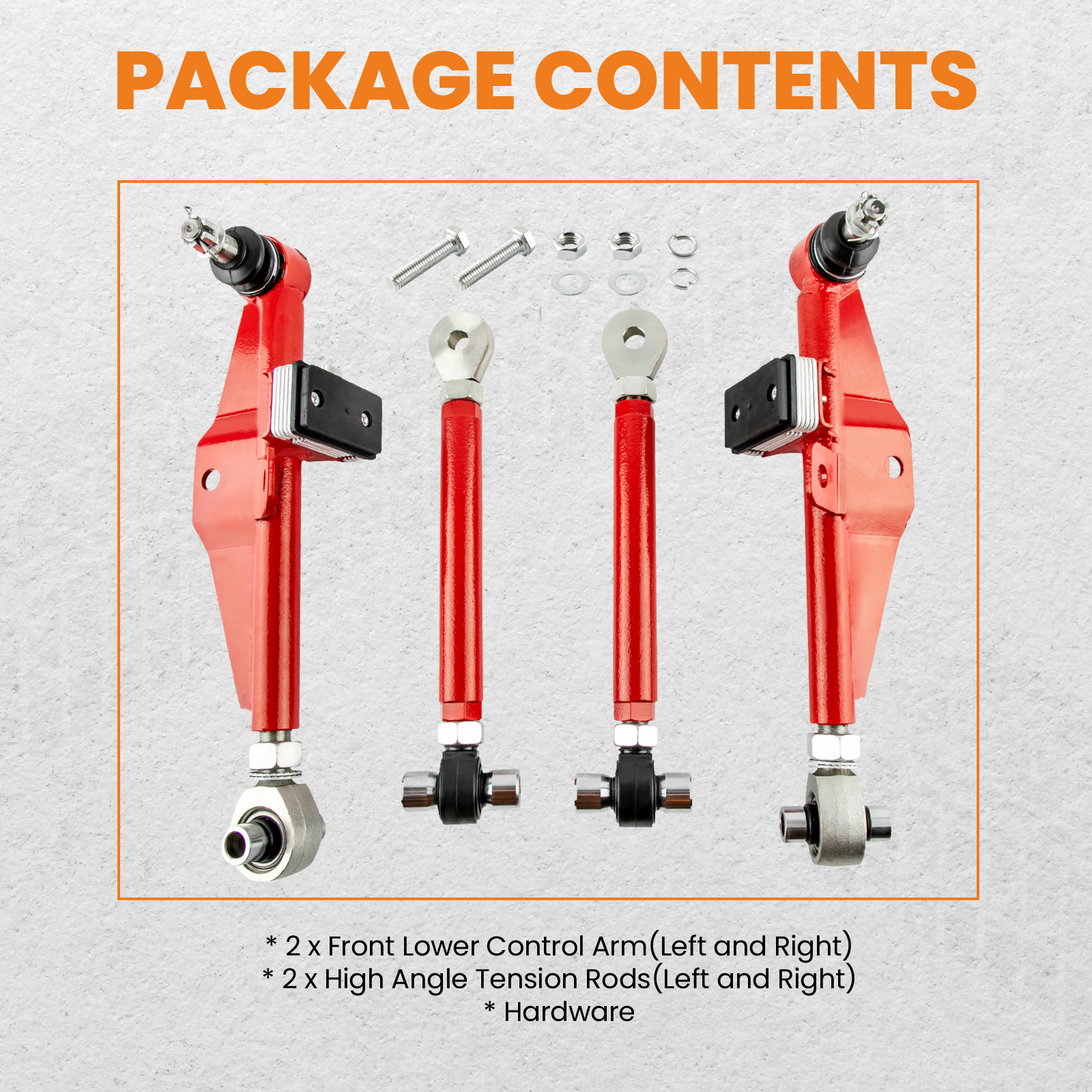 4pcs Front Lower Control Arms