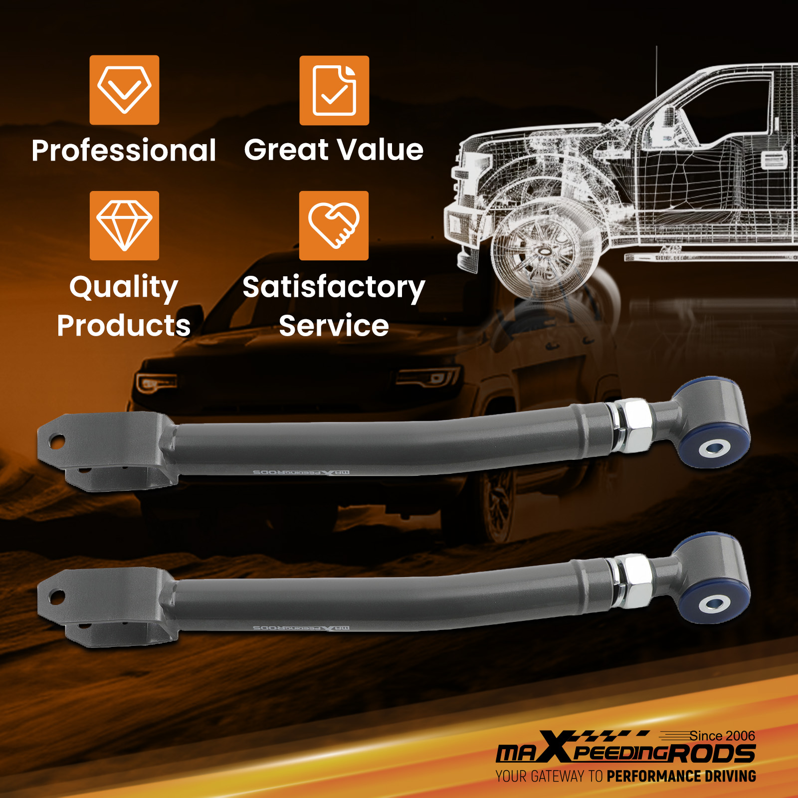 WHY CHOOSE OUR ADJUSTABLE CONTROL ARM?