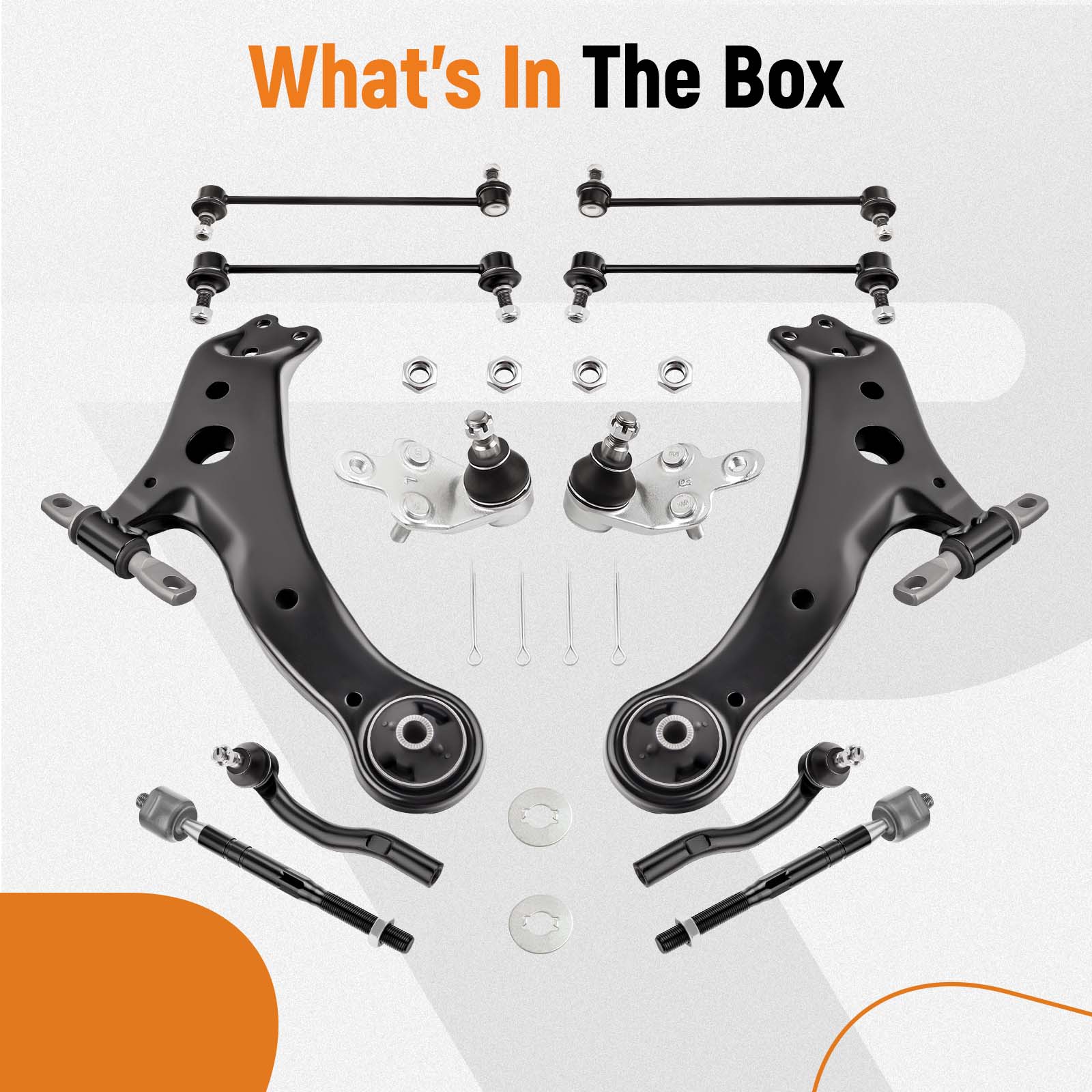 12 Pcs Front Lower Control Arm