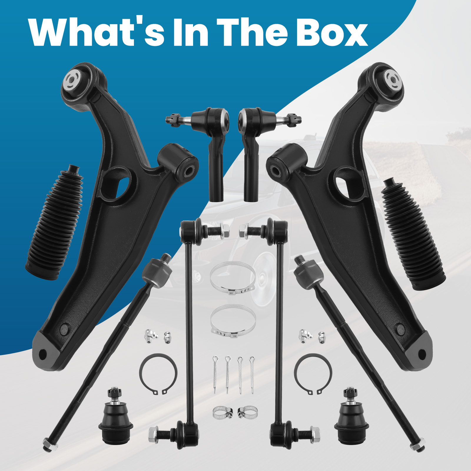 thumbnail interactive-video image 1 of Front Lower Control Arm Kit For Dodge Journey 2009-2020 & Chrysler 200 – Pair 1 of 3