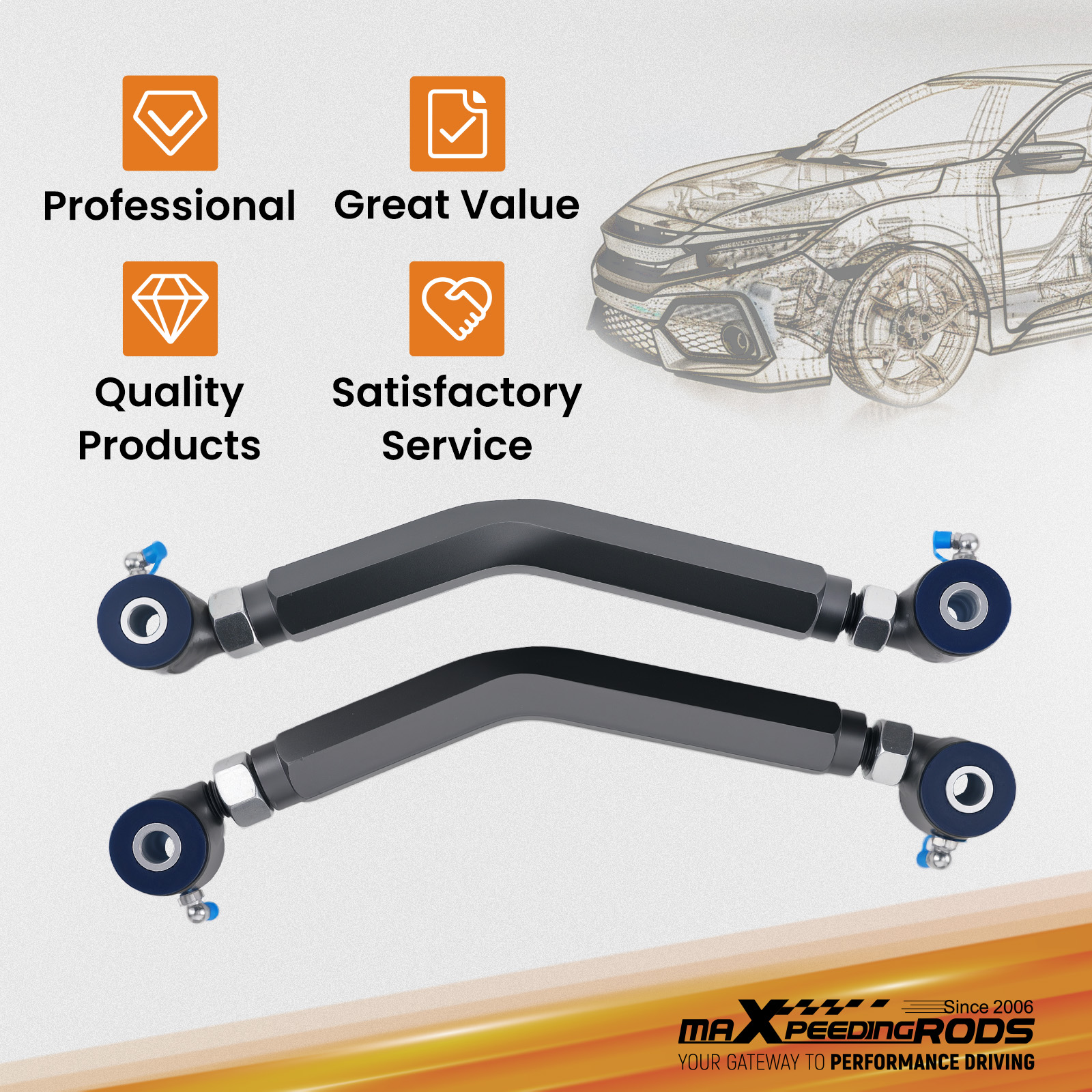 WHY CHOOSE OUR ADJUSTABLE CONTROL ARM?