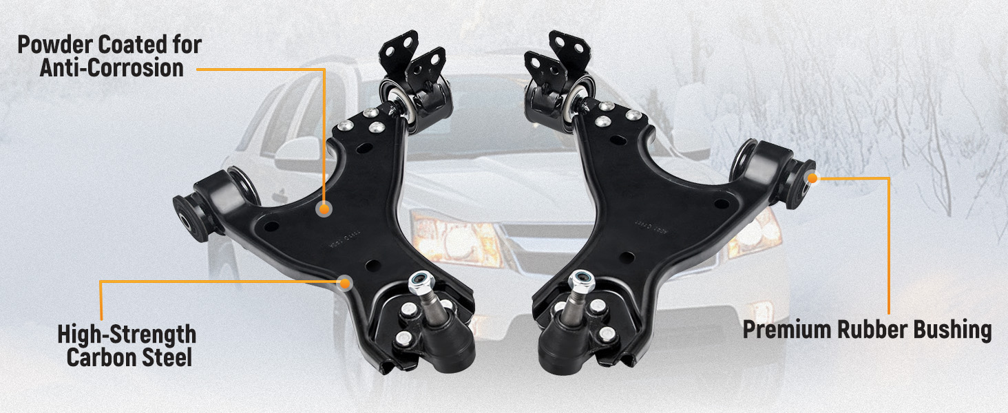 thumbnail interactive-video image 1 of Front Lower Control Arm & Ball Joint Kit For 2008-2017 Buick Enclave, GMC Acadia 1 of 6