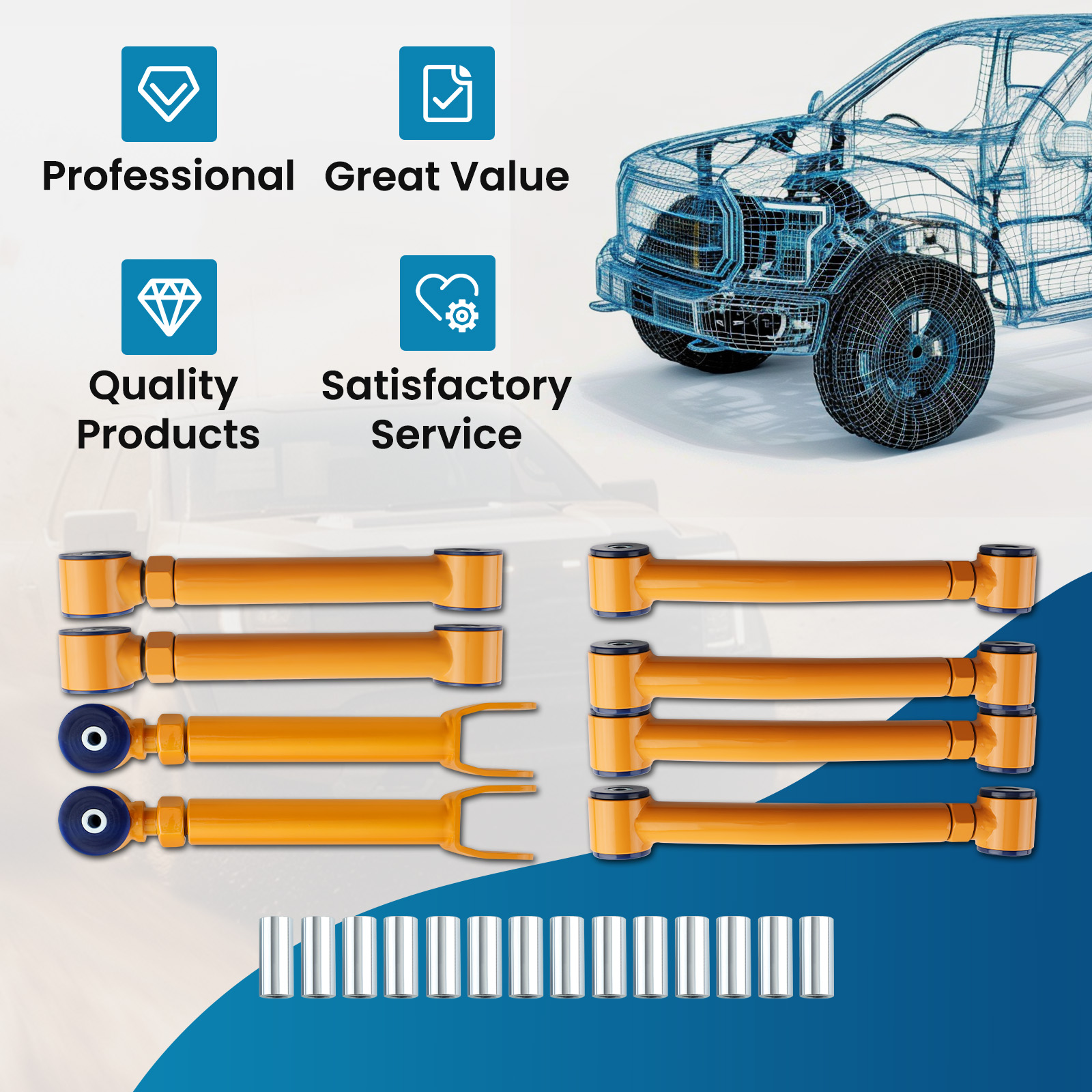 WHY CHOOSE OUR ADJUSTABLE CONTROL ARMS?