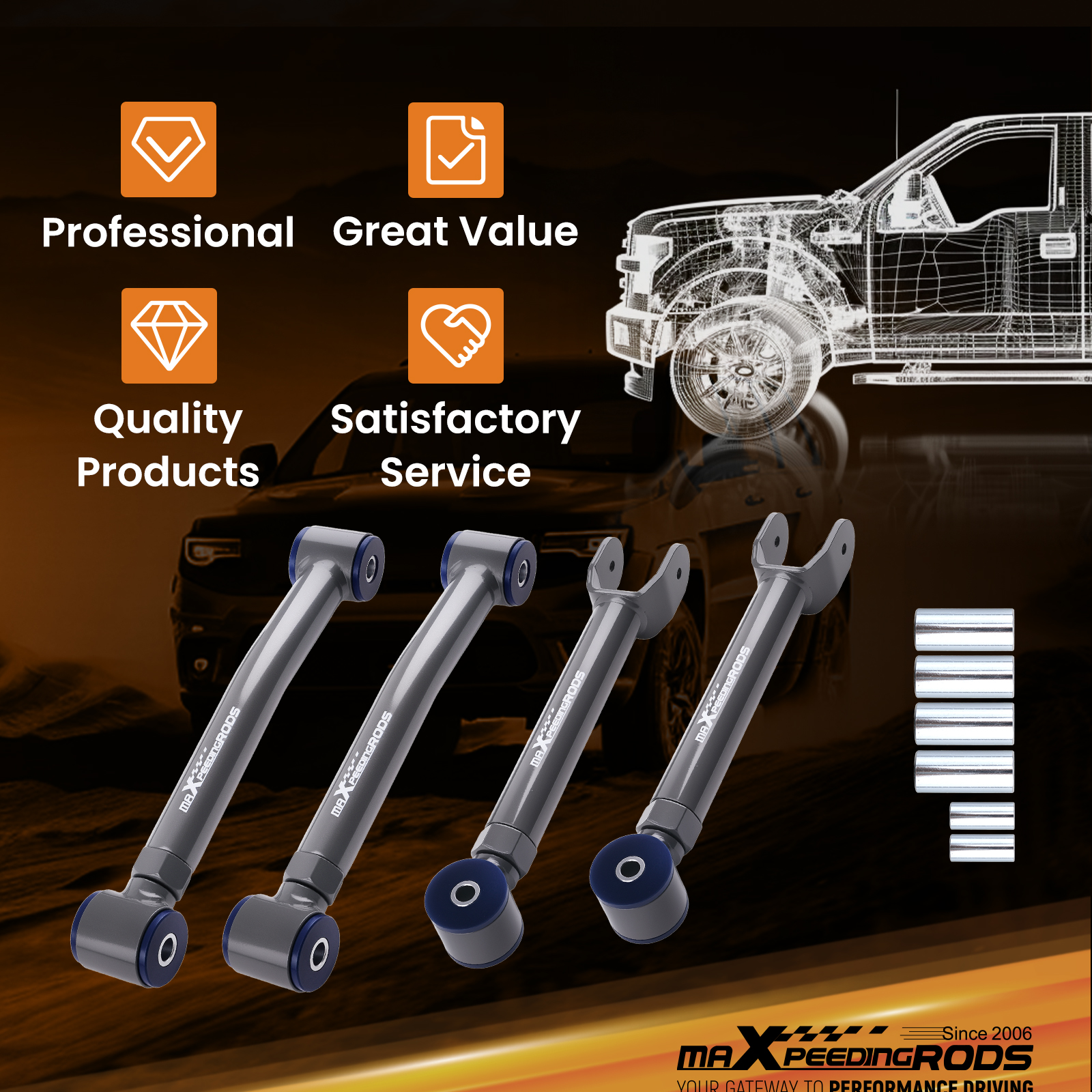 WHY CHOOSE OUR ADJUSTABLE CONTROL ARMS?