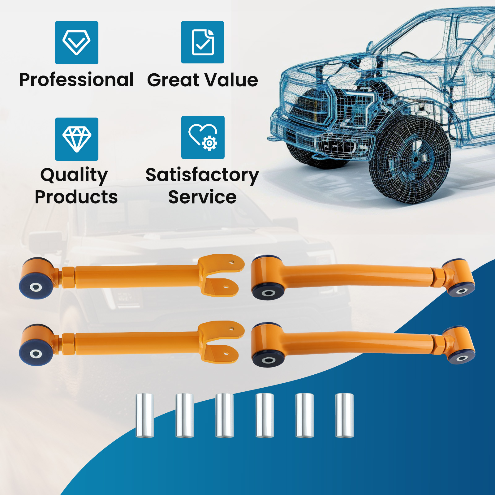 WHY CHOOSE OUR ADJUSTABLE CONTROL ARMS?