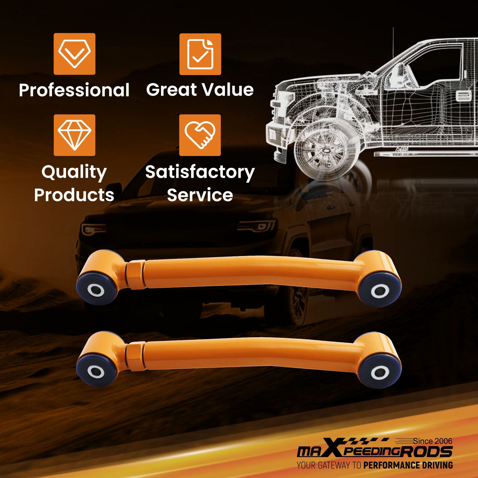 WHY CHOOSE OUR ADJUSTABLE CONTROL ARMS?