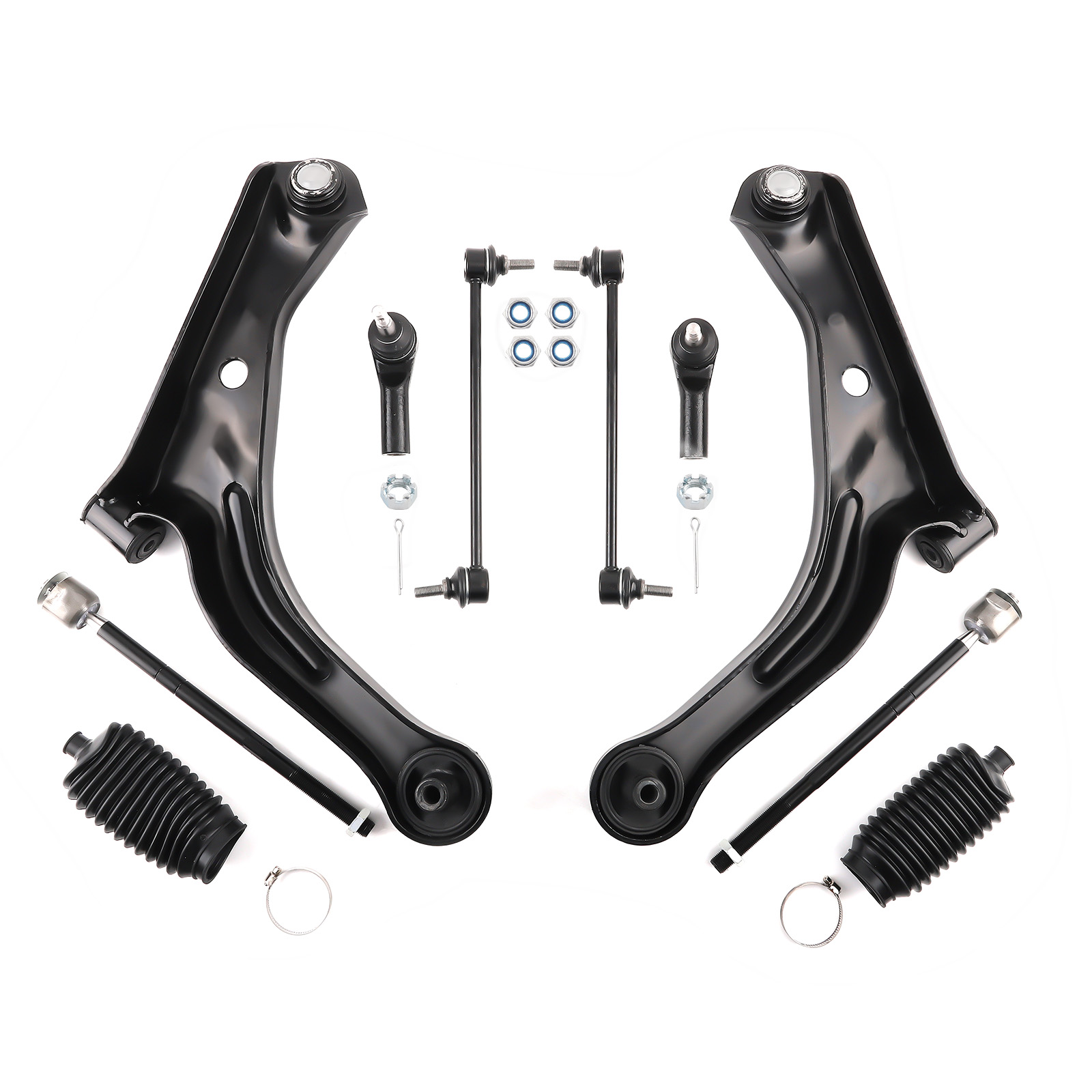 thumbnail image 2 of Front Lower Control Arm & Tie Rod Kit For Ford Escape 2005-2009 | Sway Bar & Ball Joint | MaXpeedingrods 2 of 6