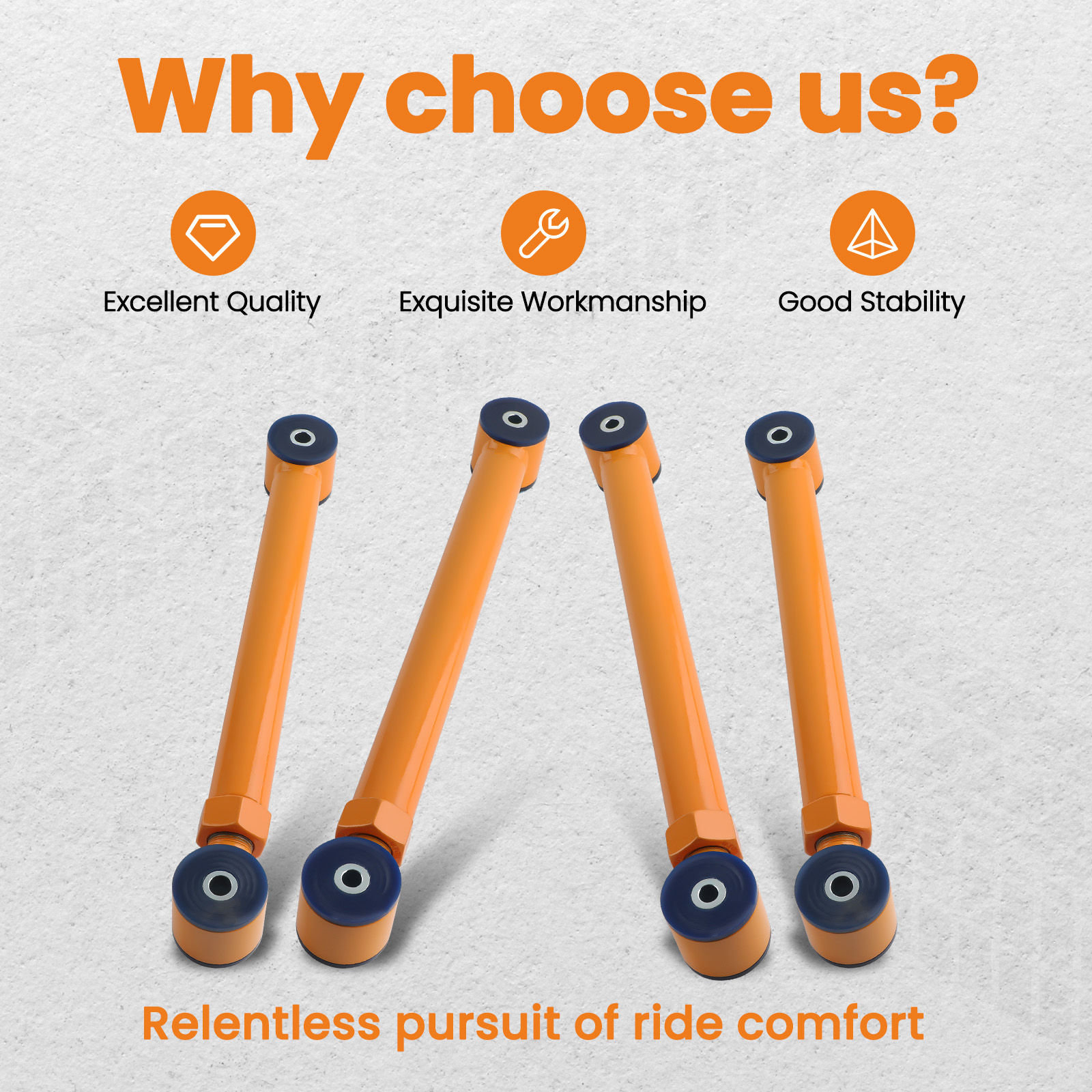 WHY CHOOSE OUR ADJUSTABLE CONTROL ARM?