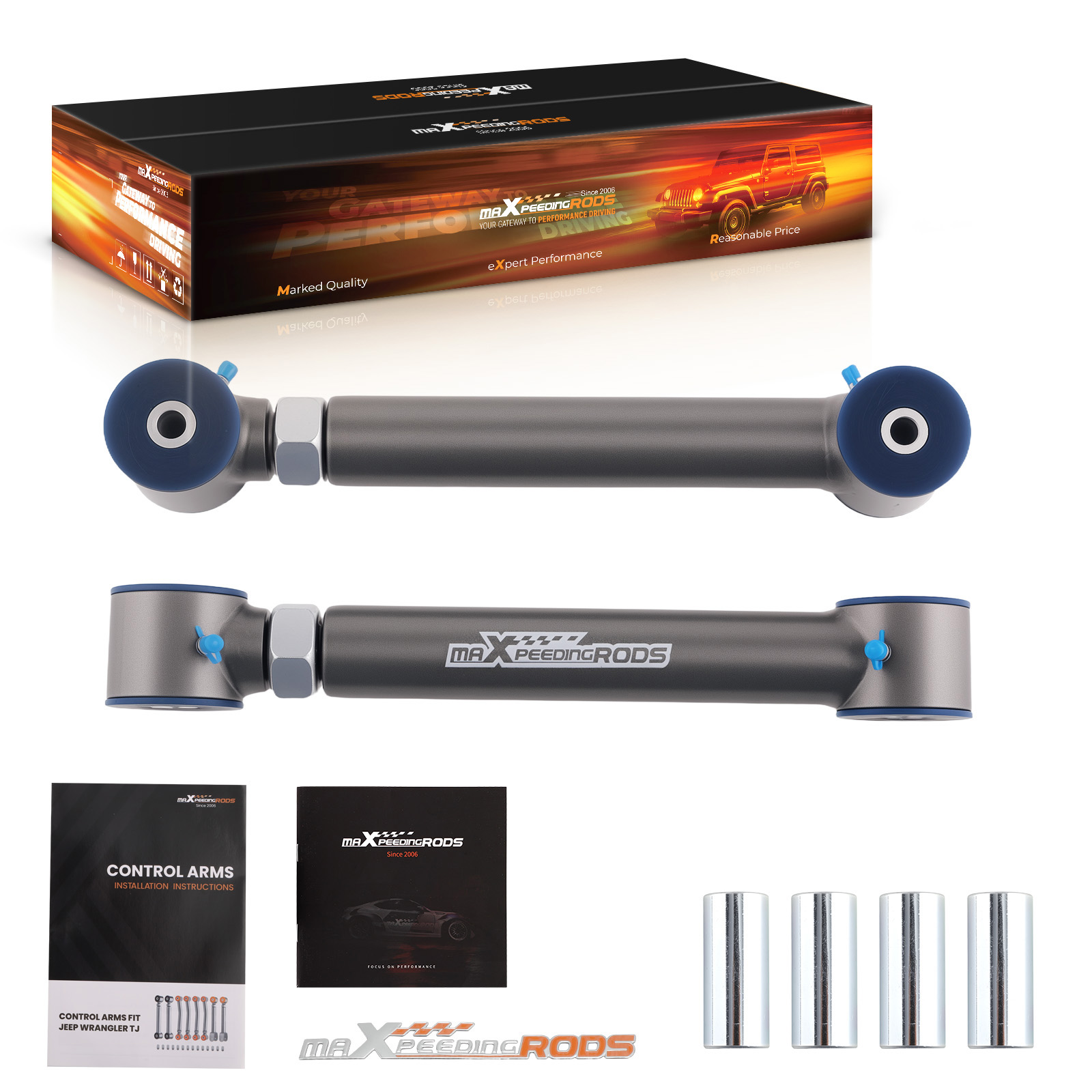 2x Rear Upper Adjustable Control Arms