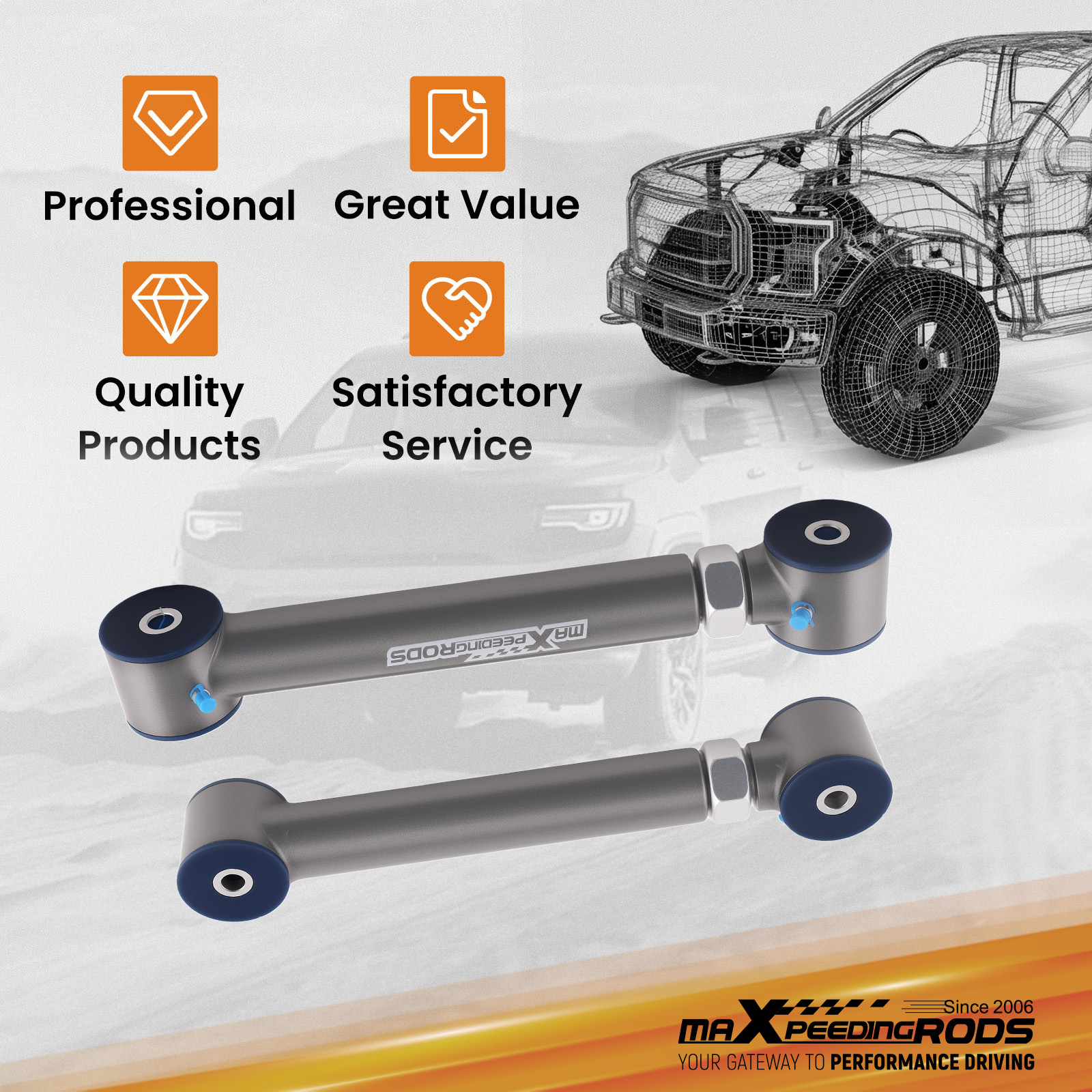 WHY CHOOSE OUR ADJUSTABLE CONTROL ARMS?