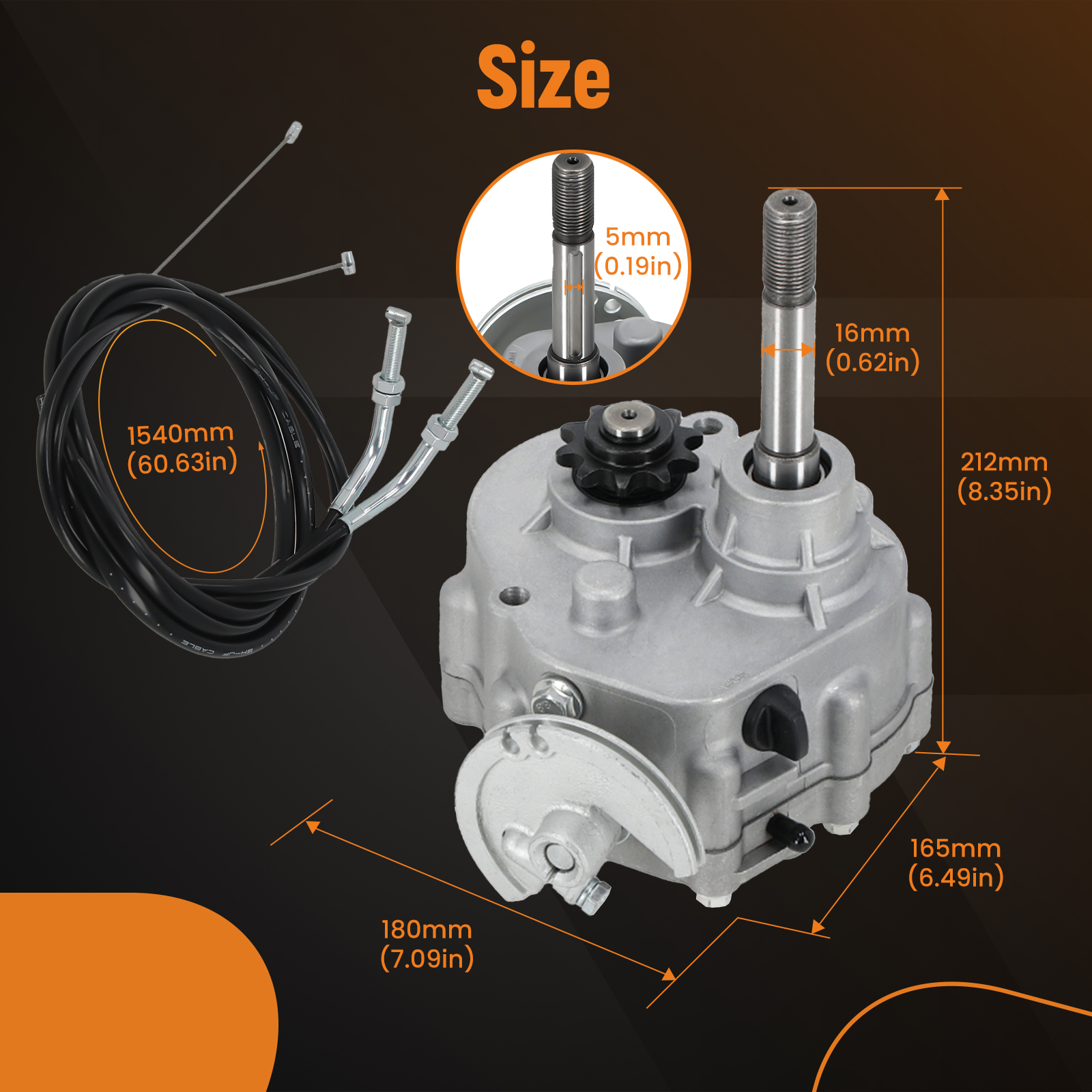 Go Kart Forward Reverse Gear Box Assembly for 2HP-14HP