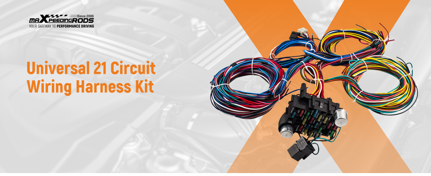 21 Circuit 17 Fuses Wiring Wire Harness