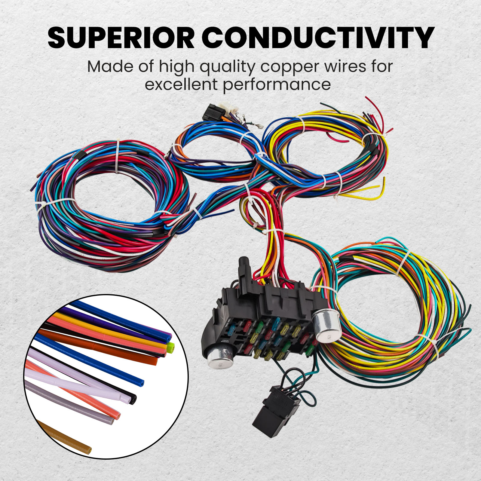 21 Circuit 17 Fuses Wiring Wire Harness