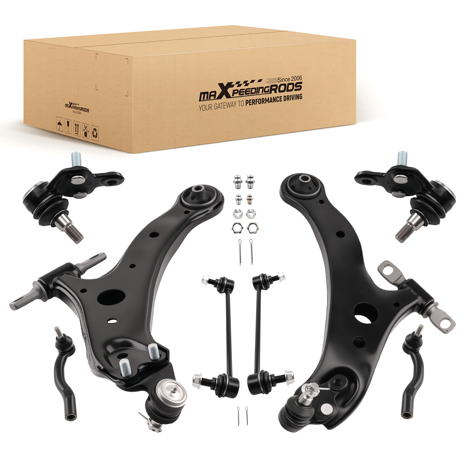 8 Pcs Front Lower Control Arm