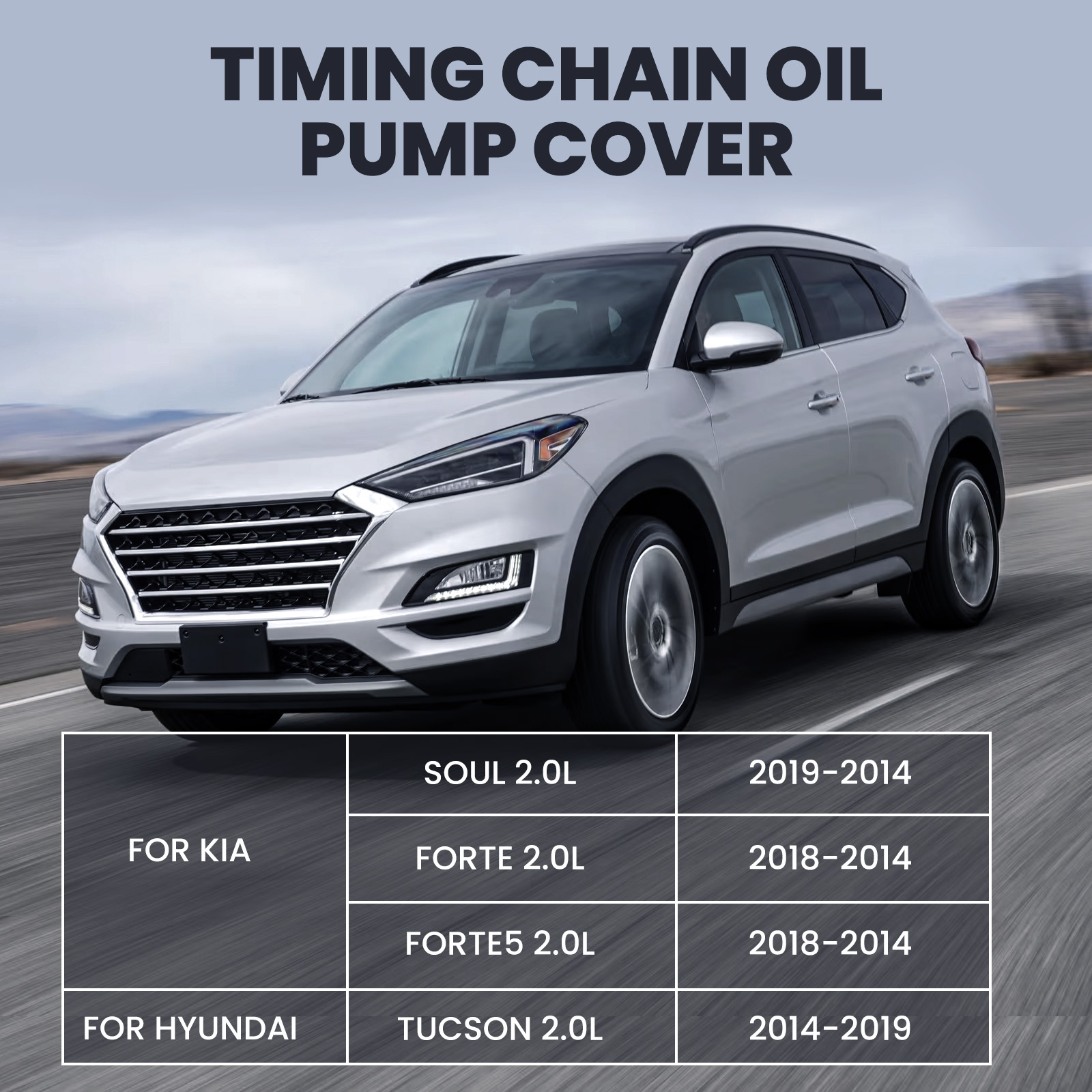 Cubierta Cadena Distribución Bomba Aceite CARBOLE – Para Hyundai Tucson, Kia Soul 2.0L (2014-2019)