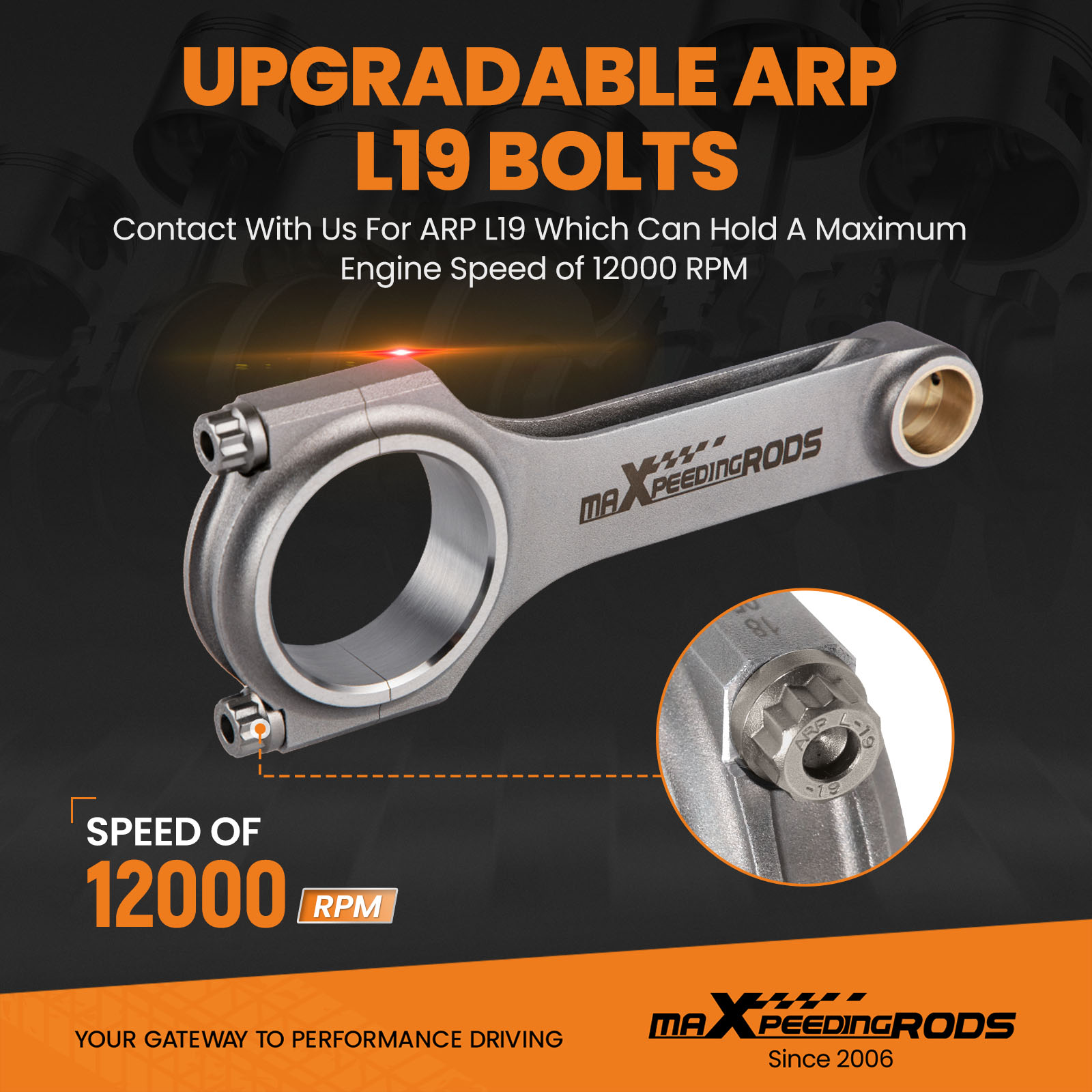 Upgradable ARP L19 Bolts