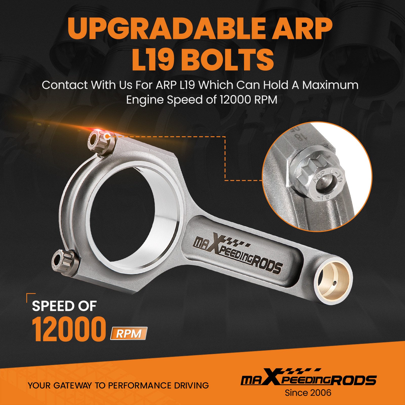 Upgradable ARP L19 Bolts