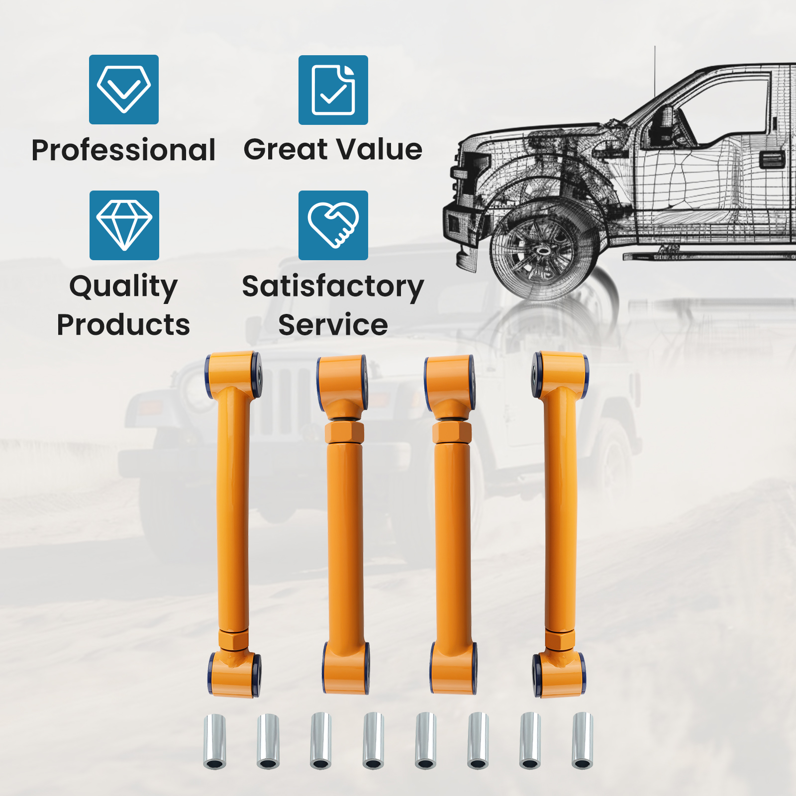 WHY CHOOSE OUR ADJUSTABLE CONTROL ARMS?