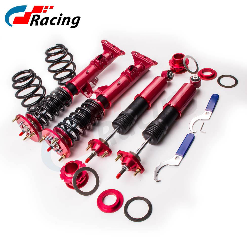 Full Adjustable Coilovers For BMW 3 Series E36 Shock Absorber Coil Strut Red