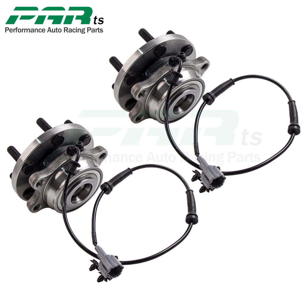 2 FRONT WHEEL BEARING HUB HUBS for NISSAN NAVARA 4WD D22 D40 ABS YD25