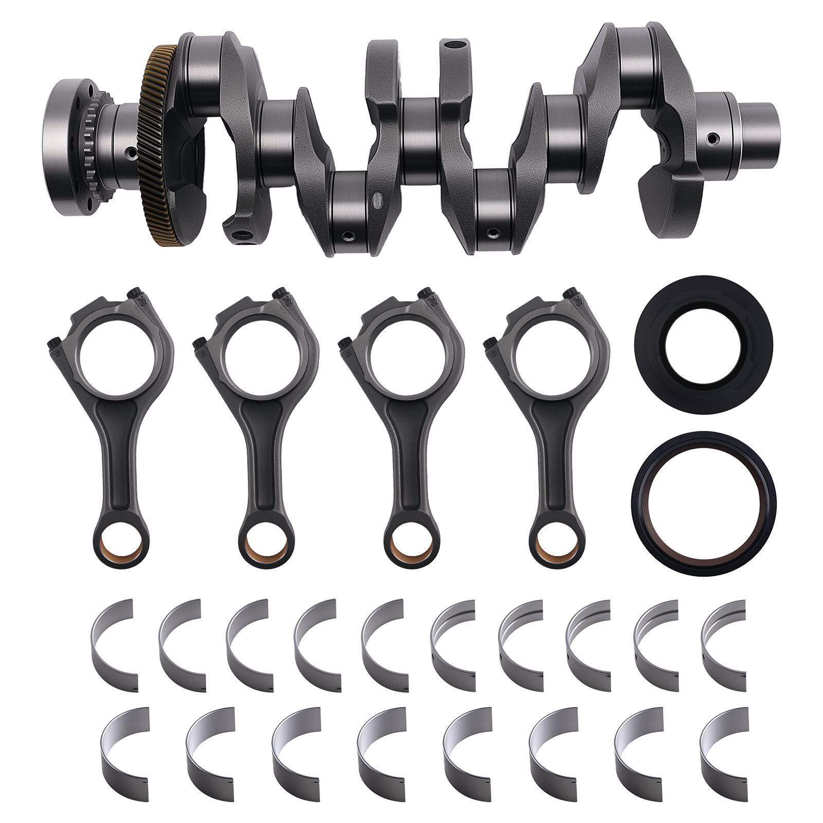 CRANKSHAFT WITH GEAR + REBUILD KIT FOR LAND ROVER & JAGUAR 204DTA 2.0 DIESEL