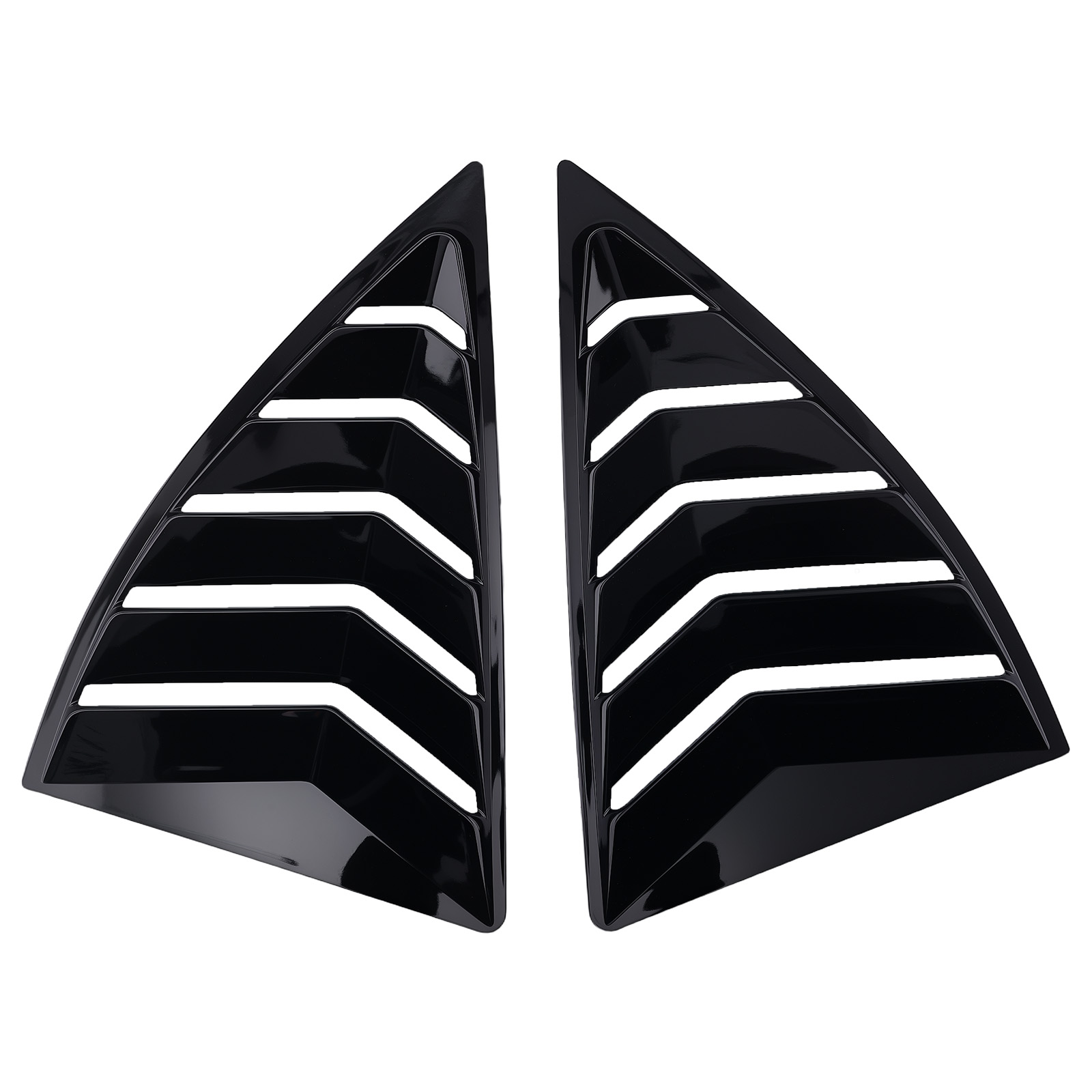 Quarter Side Window Cover for Chevrolet Camaro 2010-2015 Louvers Gloss Black
