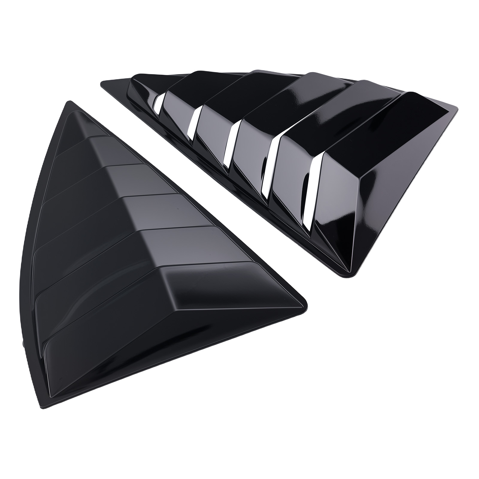 Quarter Side Window Cover for Chevrolet Camaro 2010-2015 Louvers Gloss Black