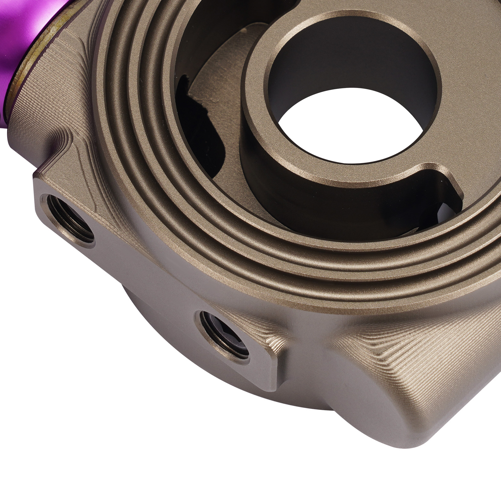 Thermostatic Oil Cooler Sandwich Adapter M20 3/4UNF AN10 360° Drehbar NPT 1/8