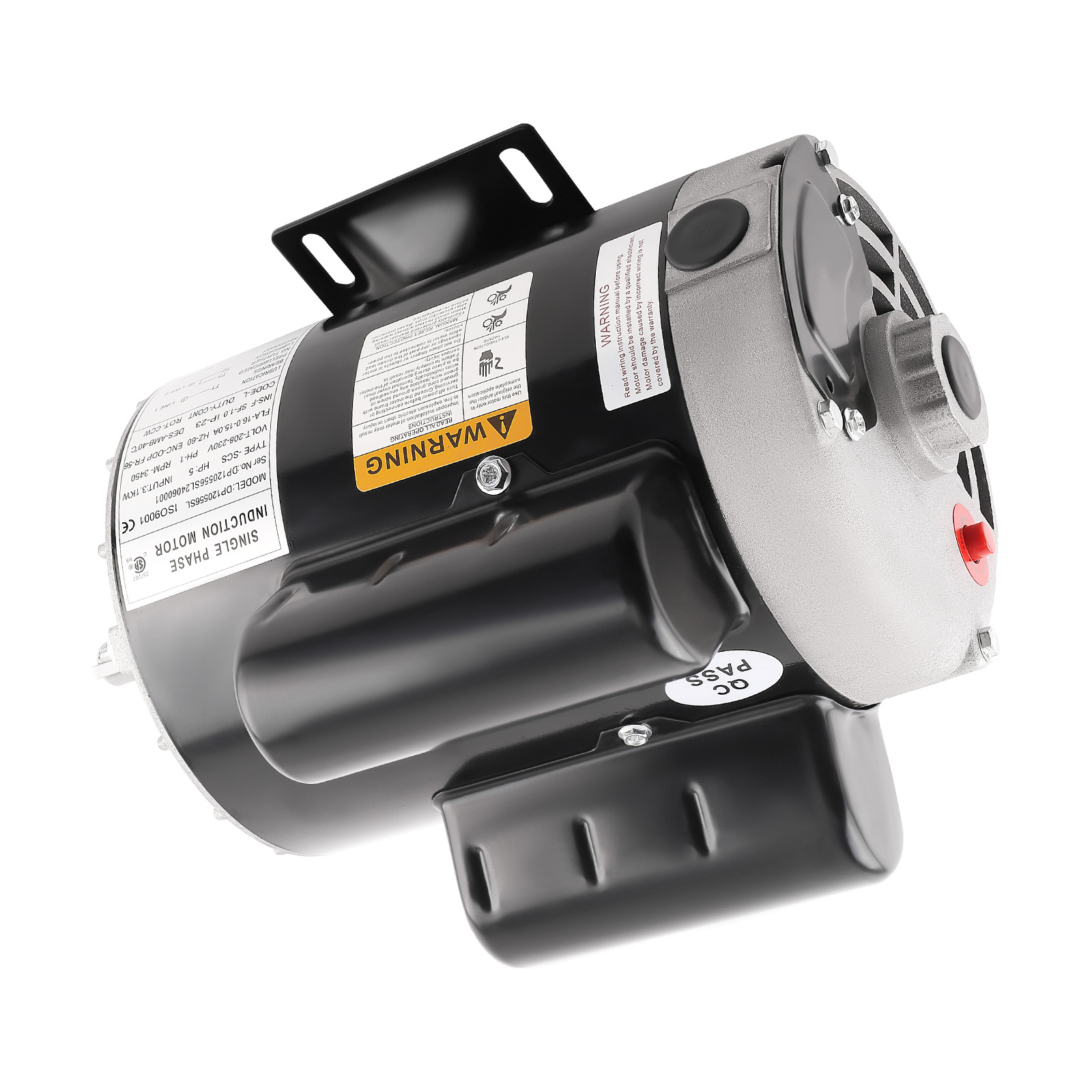 5HP SPL Air Compressor Motor 230V 3450RPM 56 Frame CCW Rotation 5/8