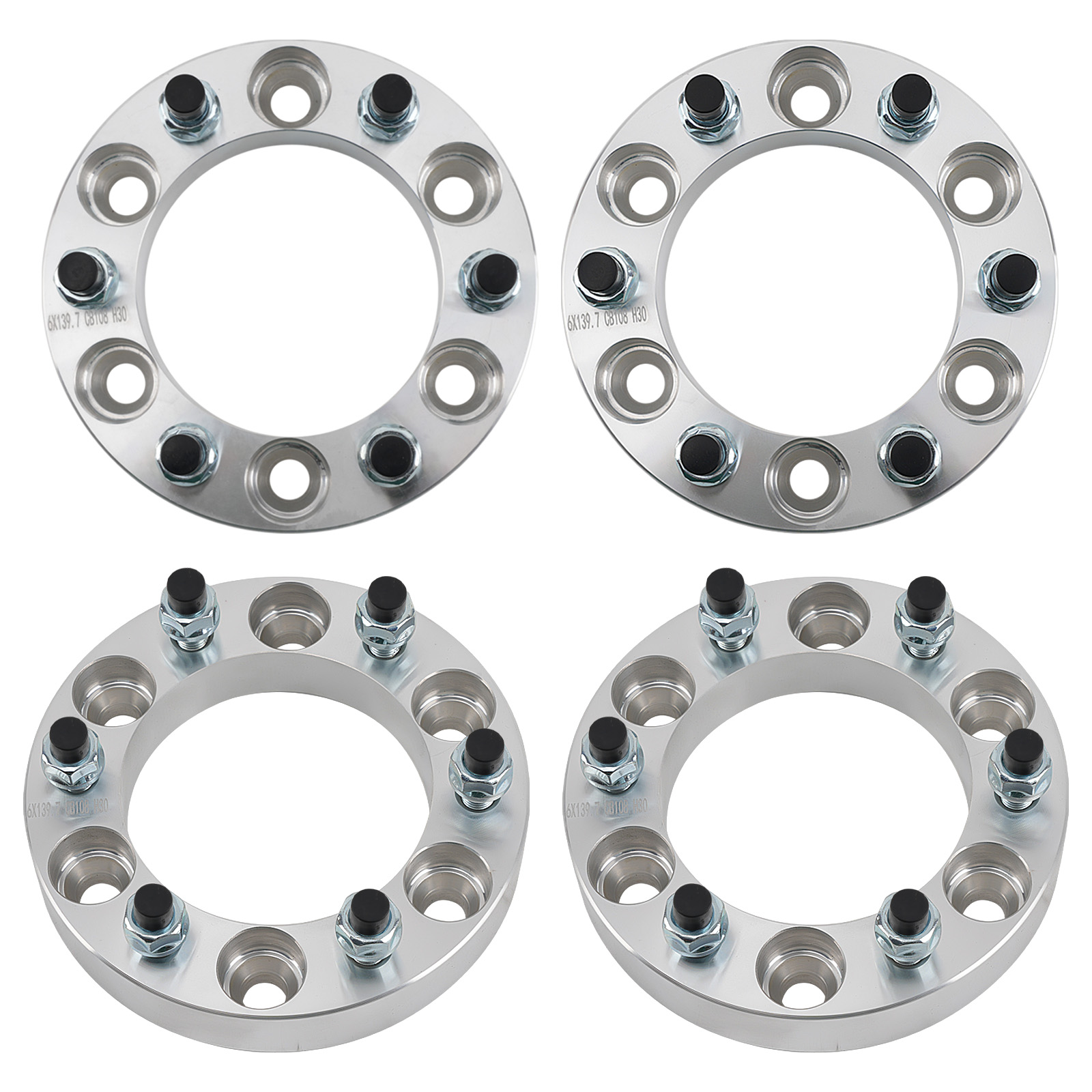 4x Distanziali 30mm 6x139.7 108mm For Toyota Land Cruiser Hilux 4Runner Tacoma