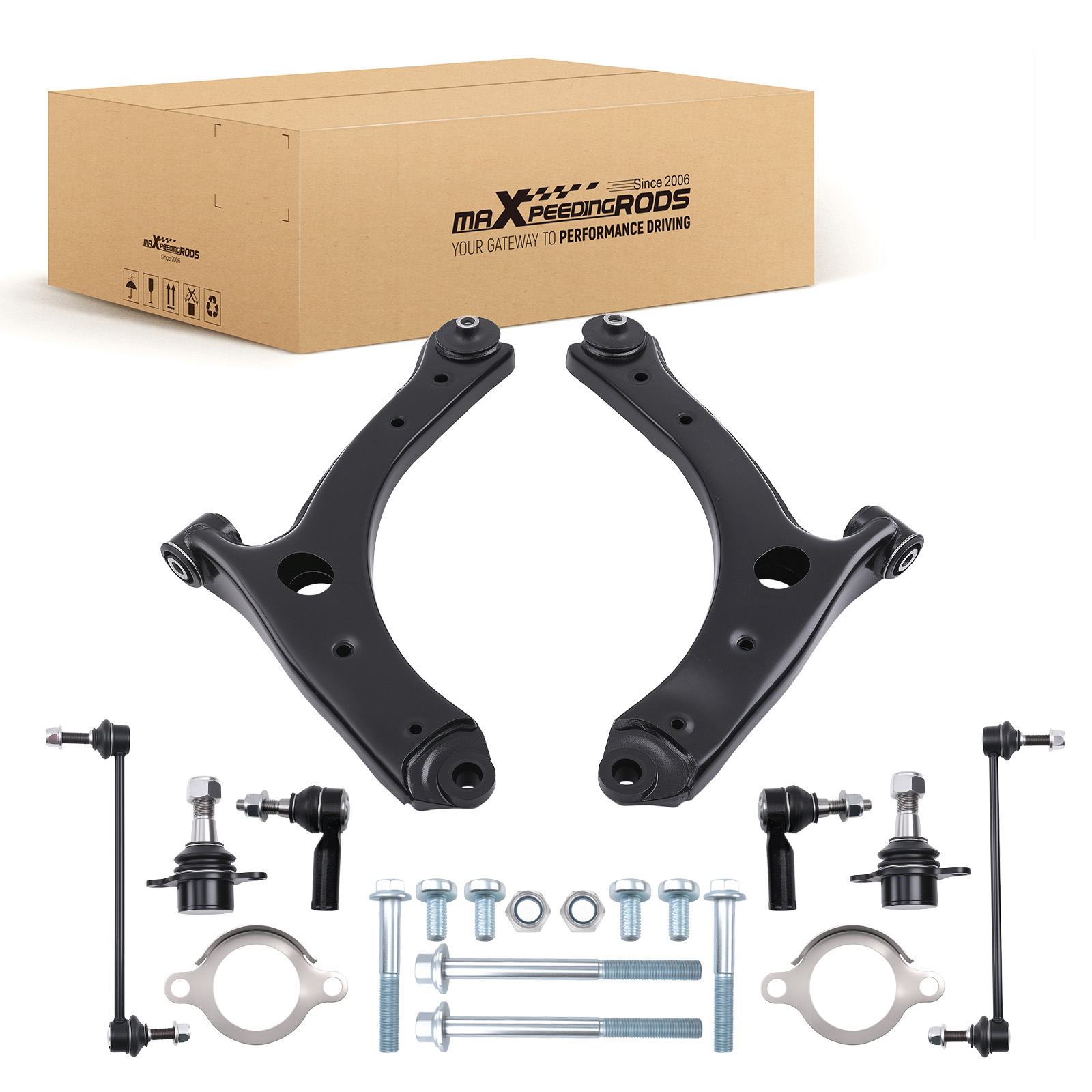 6x Front Lower Control Arm Tie Rod Sway Bar for Ford Transit T250/T350 2015-2019