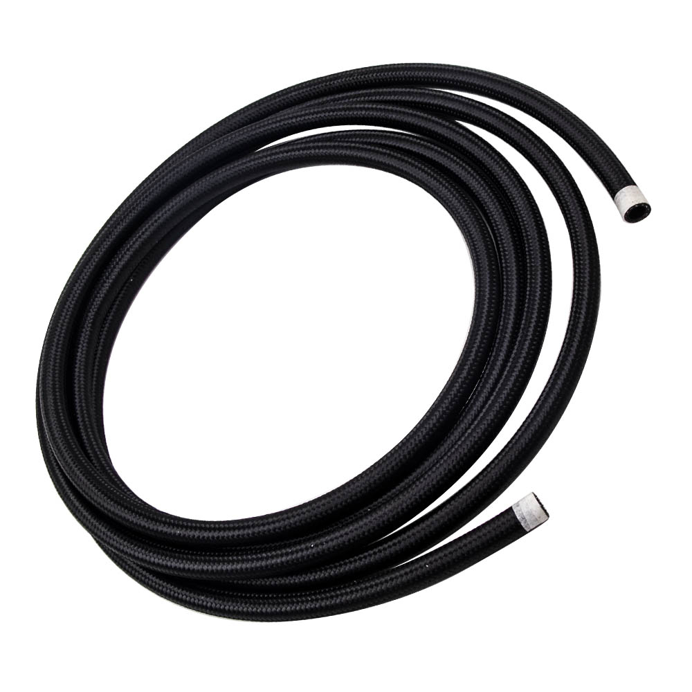 AN8 5M Stainless Steel Braided Oil Fuel Line + Fitting Hose End Adapter Kits new