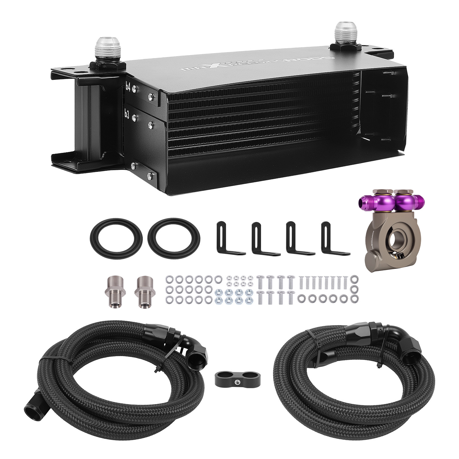 Radiador Aceite Transmision 10 Hileras AN10 Kit Completo Aluminio Universal