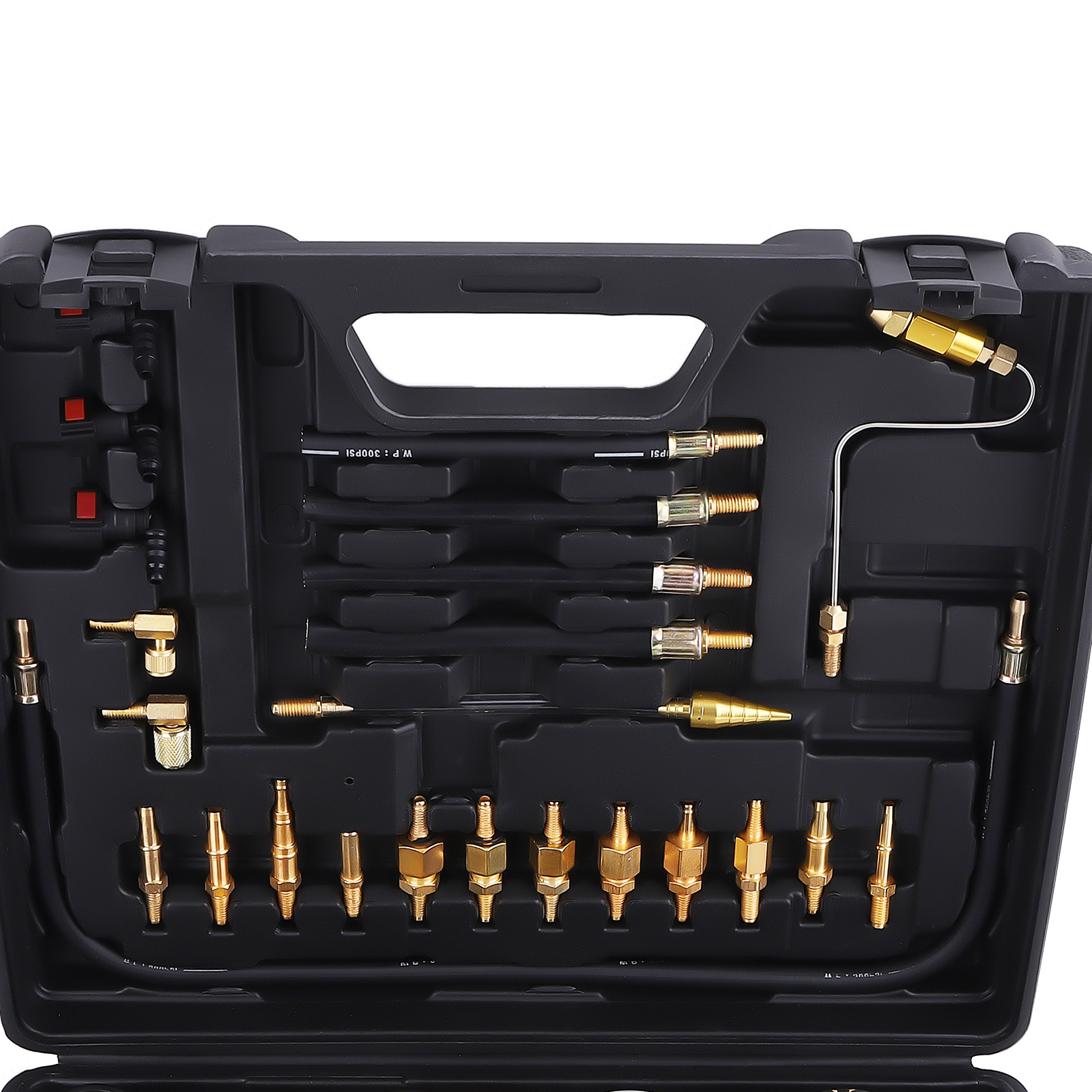 Auto Fuel Injector Cleaning Tool Set for Petrol Cars with Case & Adapters