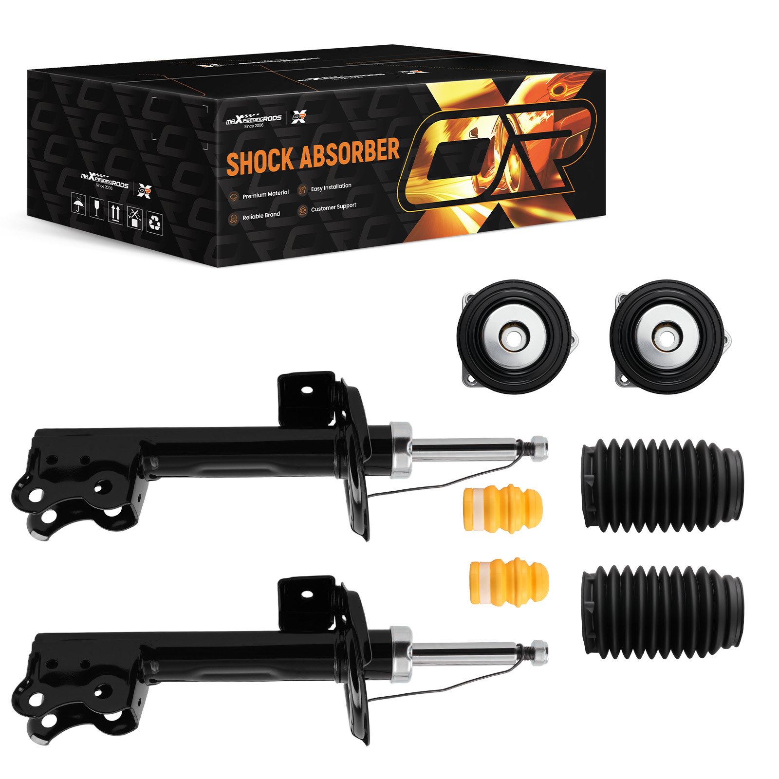 2x Amortiguador + Cojinete Delantero for Mercedes Clase A W169 Clase B W245
