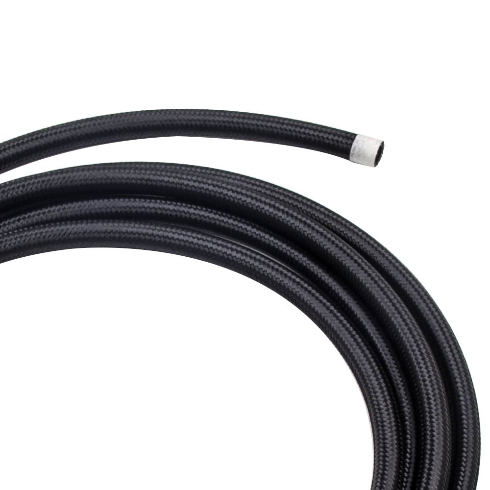 AN8 5M Stainless Steel Braided Oil Fuel Line + Fitting Hose End Adapter Kits new
