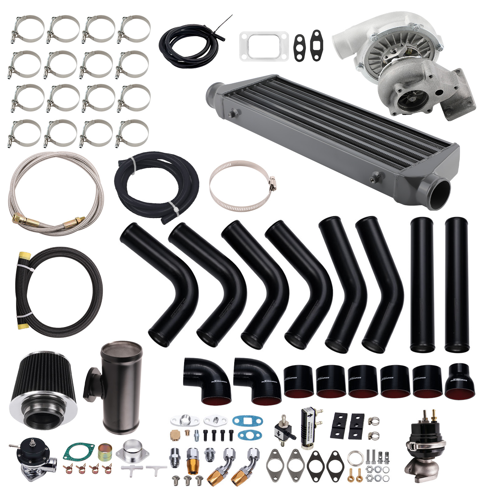 Kit Turbo T3 T4 + Intercooler +Tuberías +BOV +Wastegate para BMW E36 328i 94-99