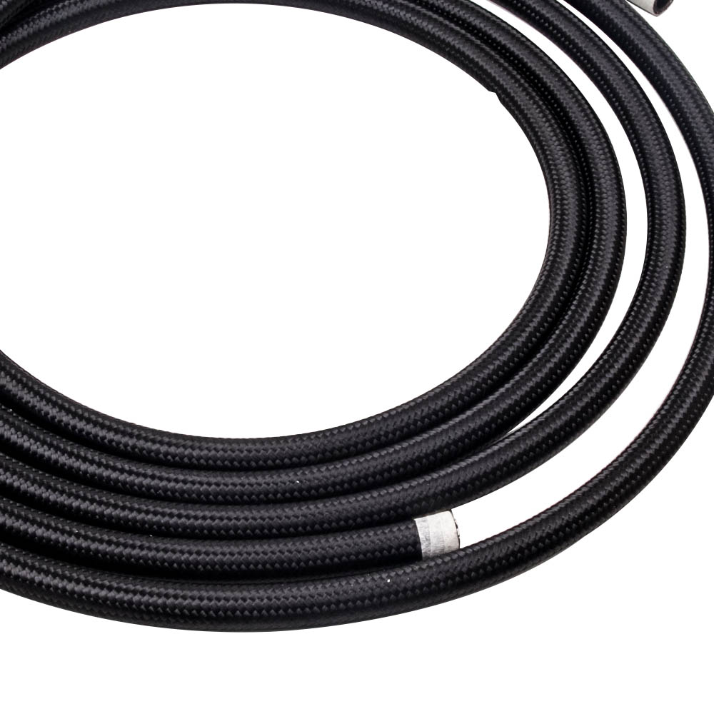 AN8 5M Stainless Steel Braided Oil Fuel Line + Fitting Hose End Adapter Kits new