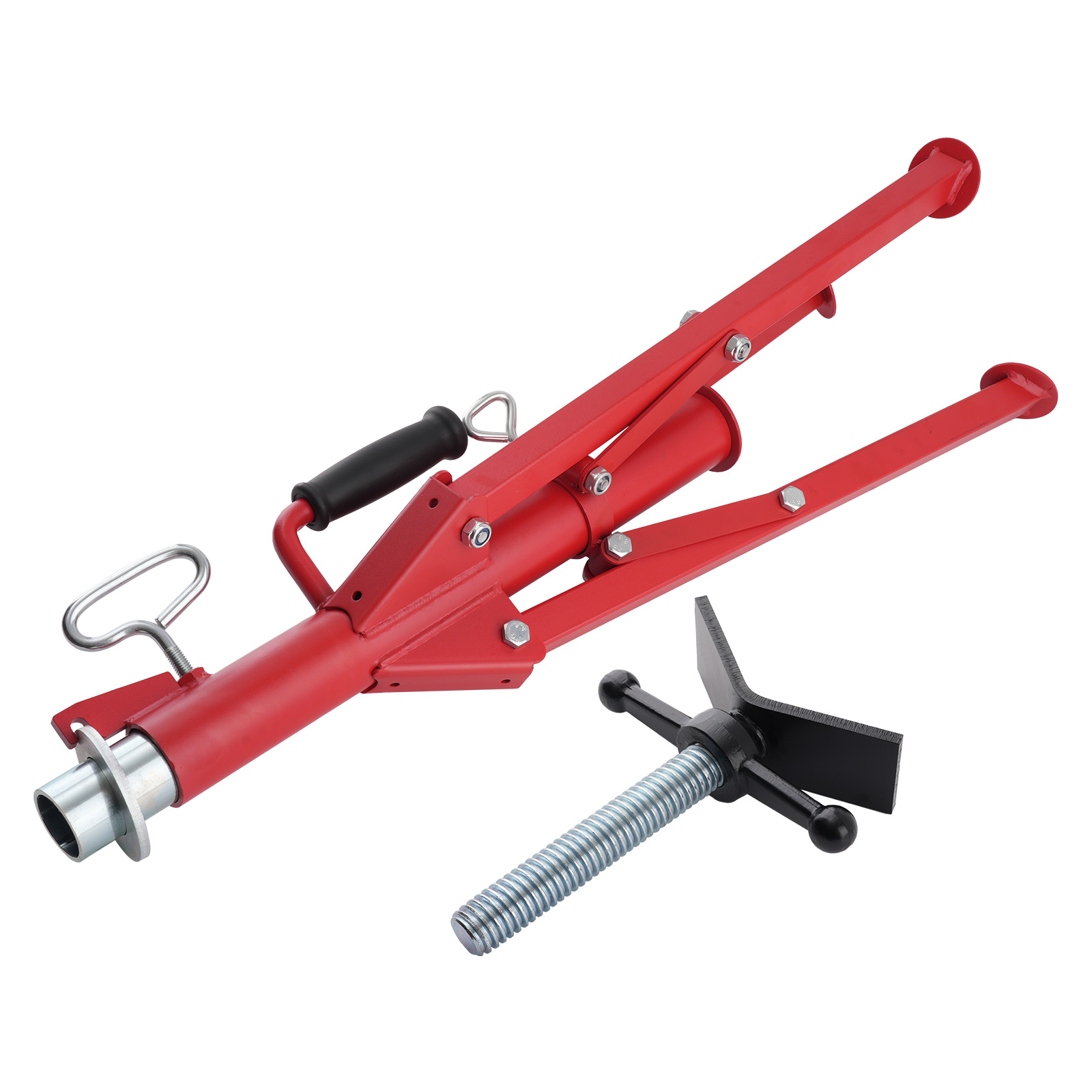 Pipe Jack Stand V-Head Adjustable 28-52 Inch 2500lbs Capacity Steel Tripod