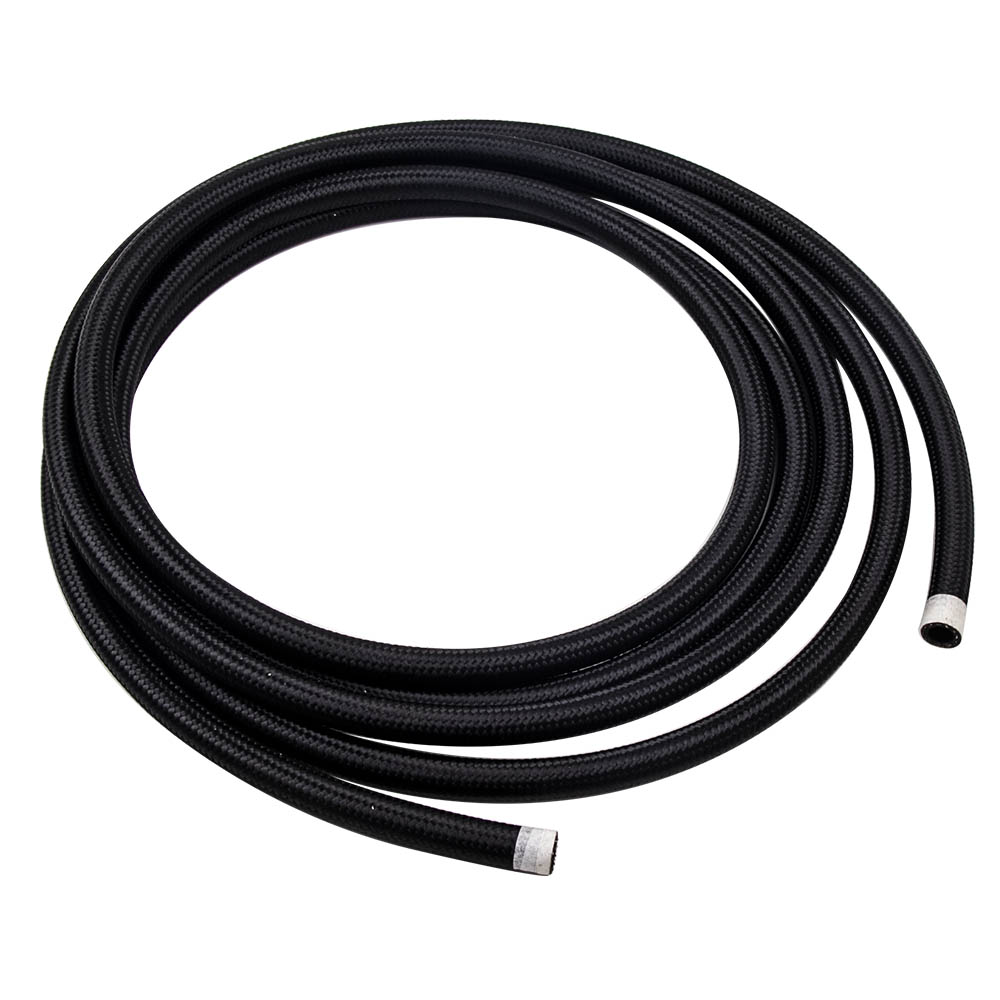 AN8 5M Stainless Steel Braided Oil Fuel Line + Fitting Hose End Adapter Kits new