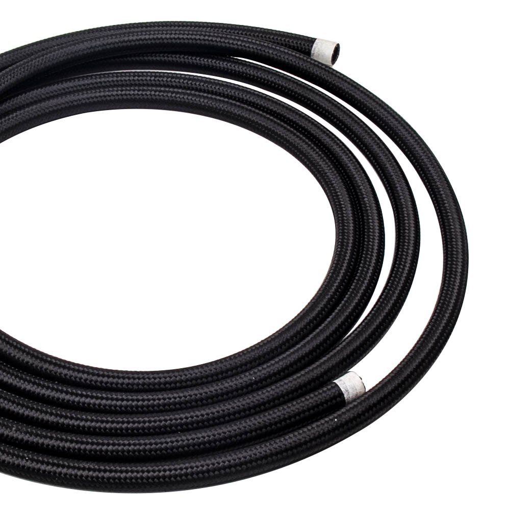AN8 5M Stainless Steel Braided Oil Fuel Line + Fitting Hose End Adapter Kits new
