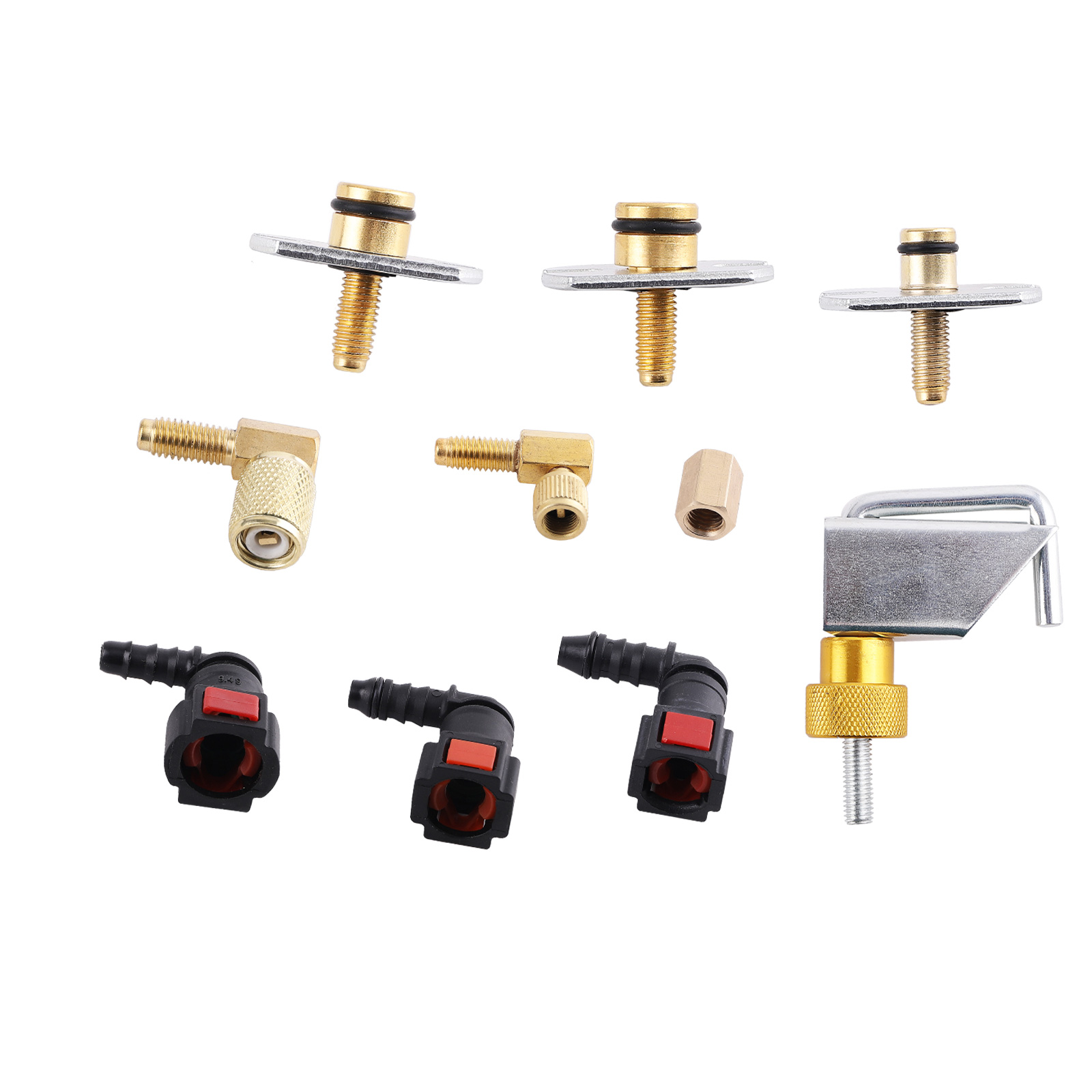 Auto Fuel Injector Cleaning Tool Set for Petrol Cars with Case & Adapters
