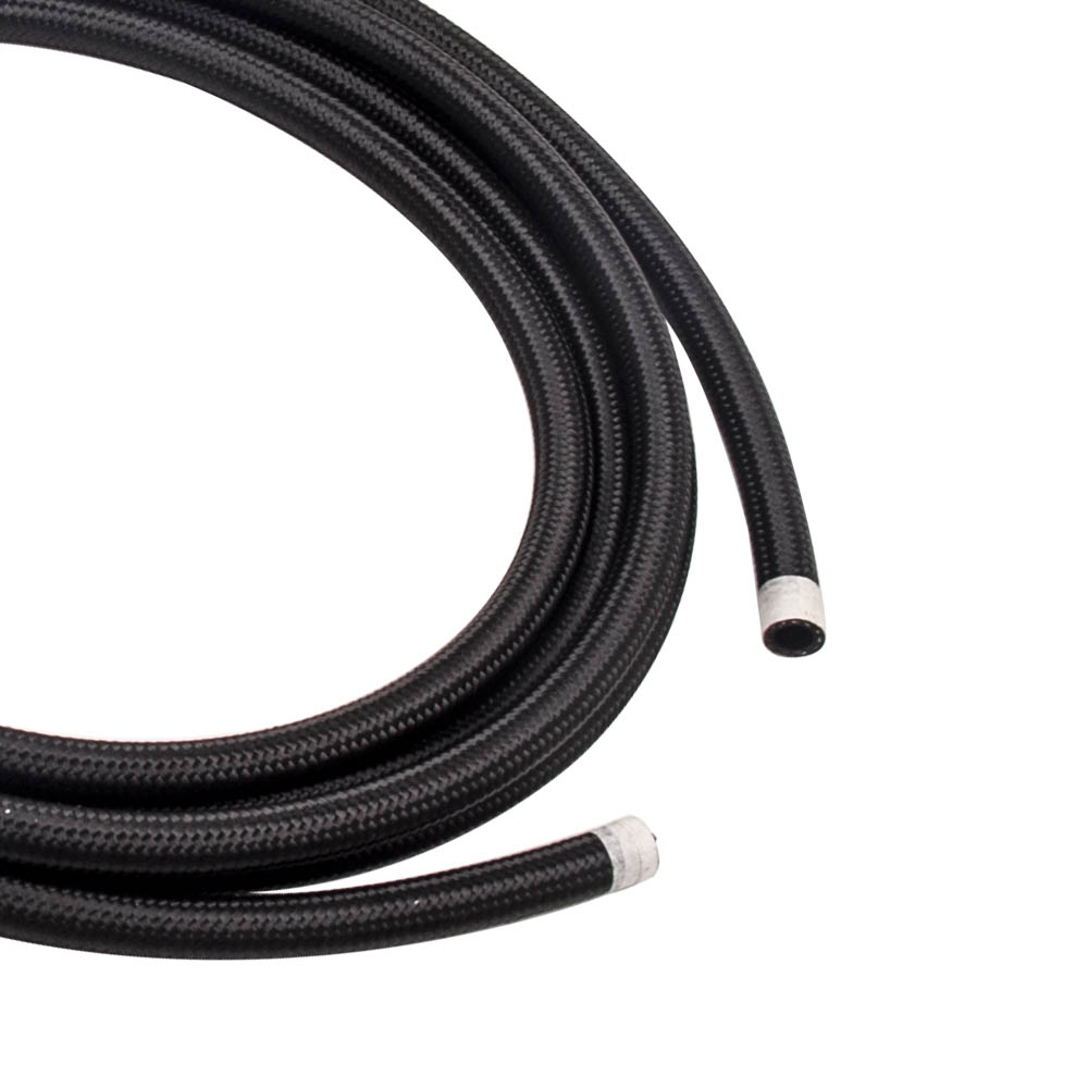AN8 5M Stainless Steel Braided Oil Fuel Line + Fitting Hose End Adapter Kits new