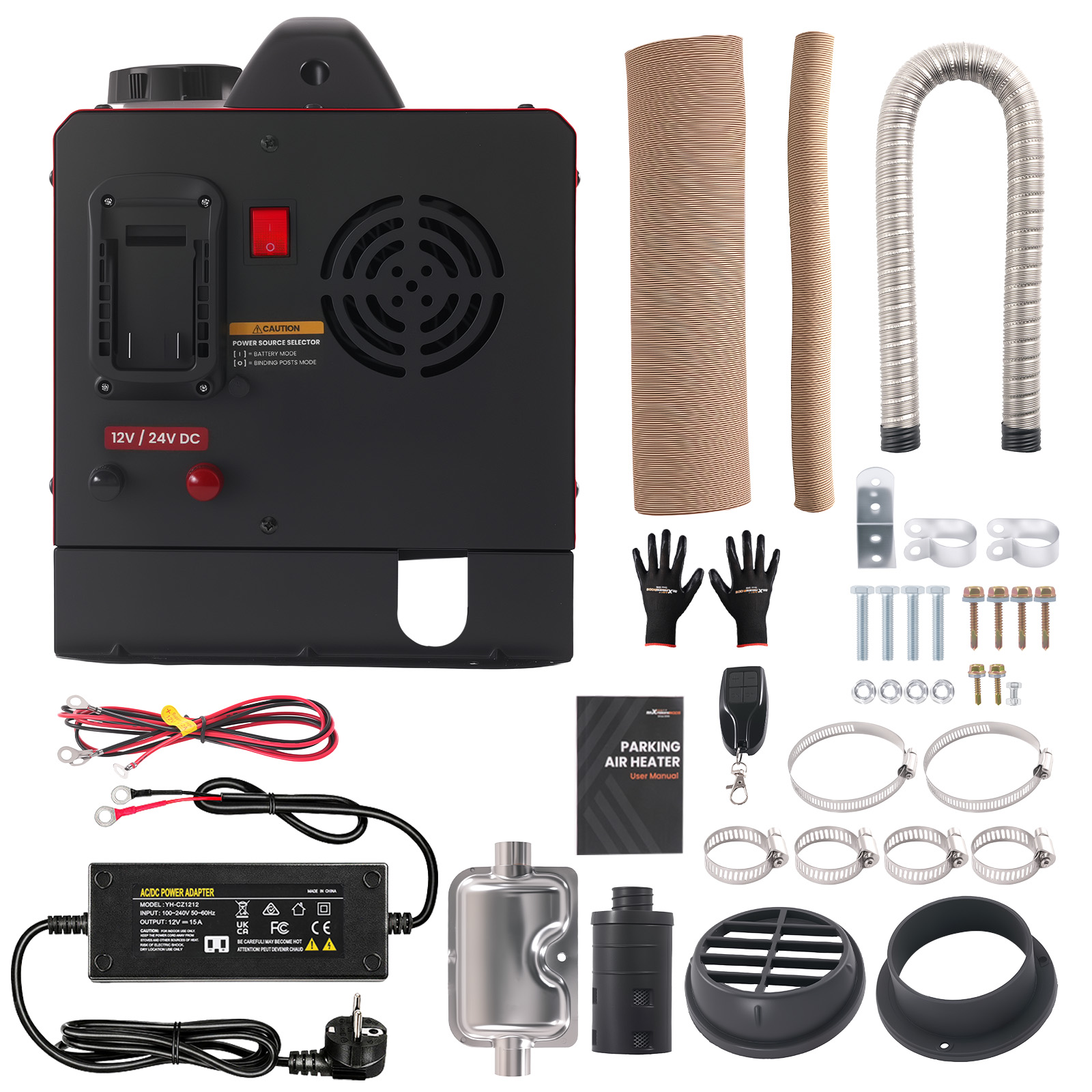Diesel Luftheizung 8000W Standheizung mit App Steuerung +Batteriestart+Adapter