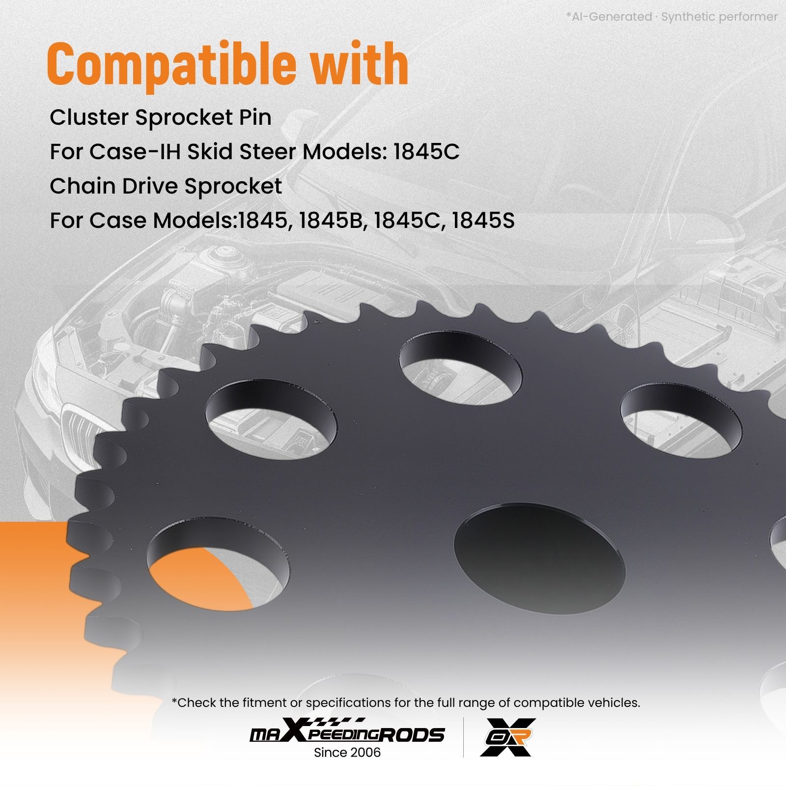 Chain Drive Cluster Sprocket for Case Skid Steer 1845C Replace